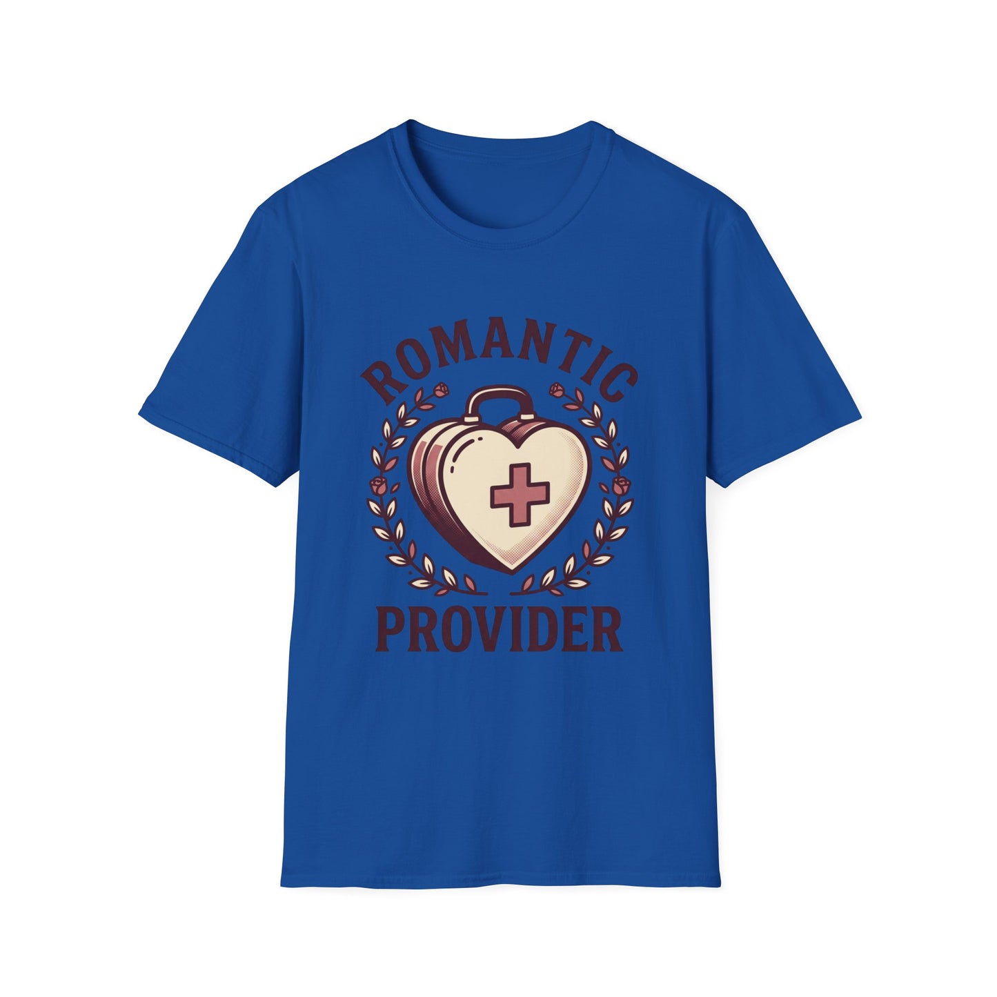 Romantic Provider T-Shirt — Heart Medical Badge Vintage Nurse Love Tee