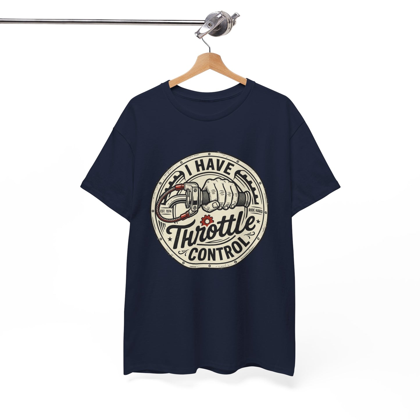 Throttle Control T-Shirt — "I Have Throttle Control" Vintage Motorcycle Tee