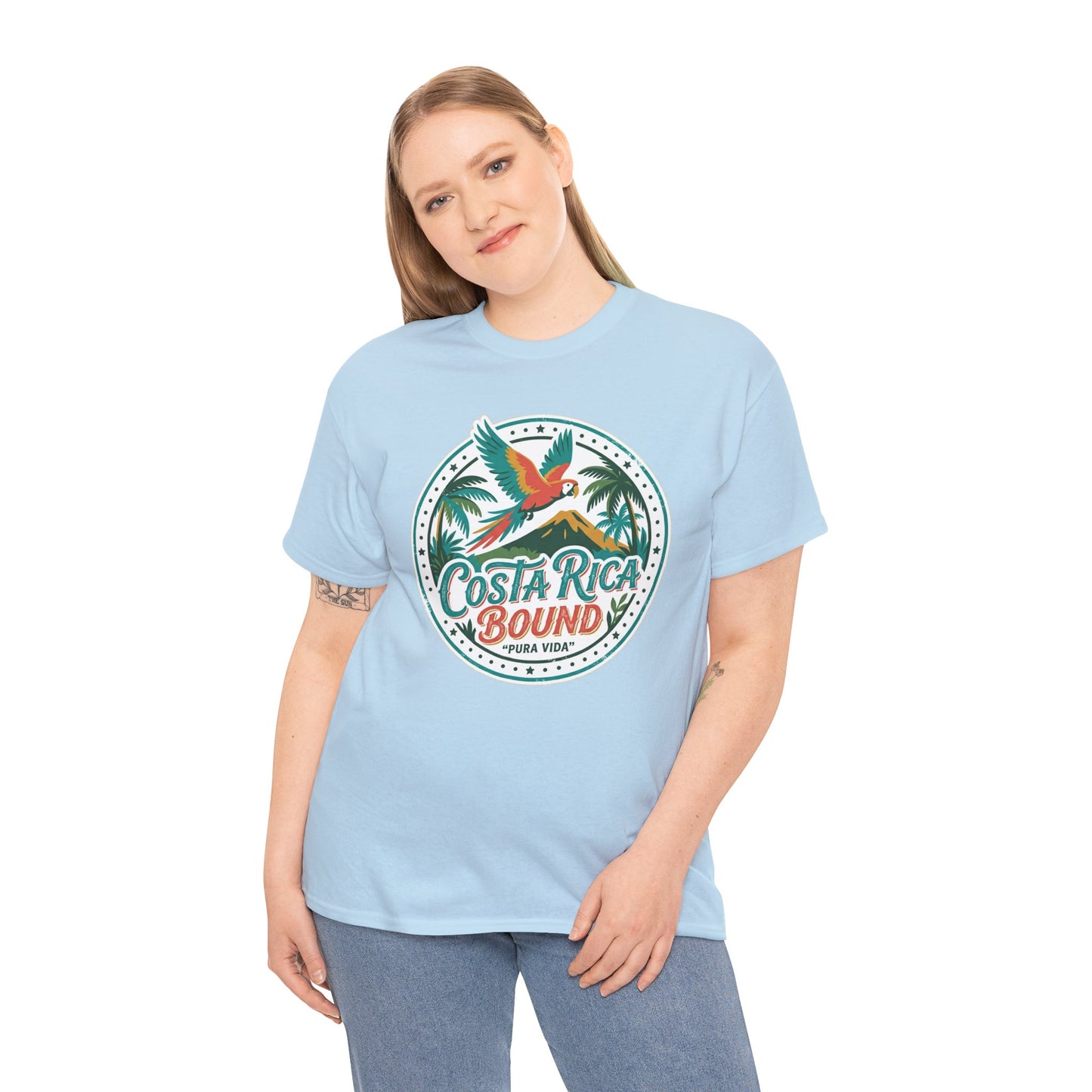 Costa Rica Bound T-Shirt — Tropical Parrot Travel Tee Printify