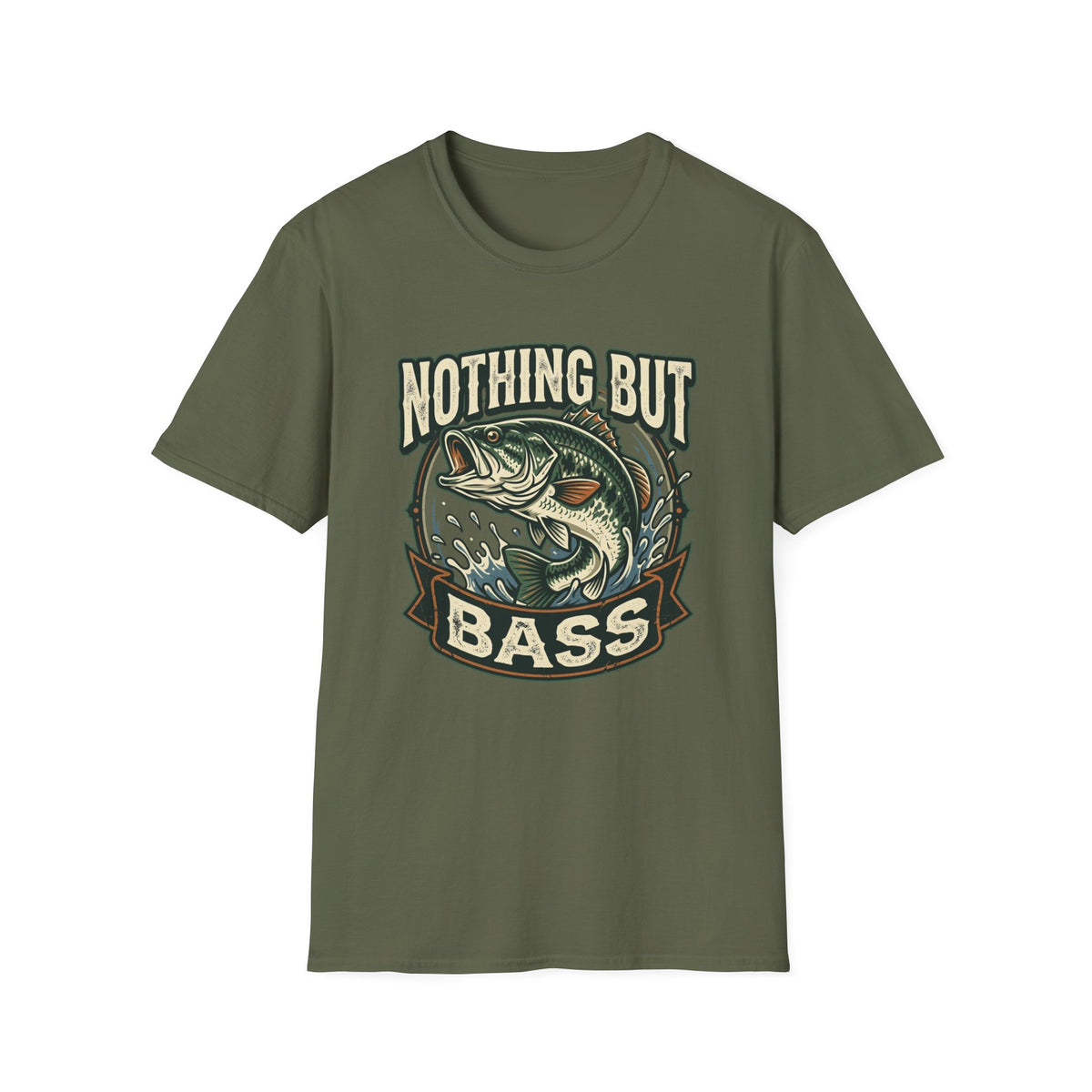 Nothing But Bass Fishing T-Shirt — Retro Largemouth Bass Graphic Tee