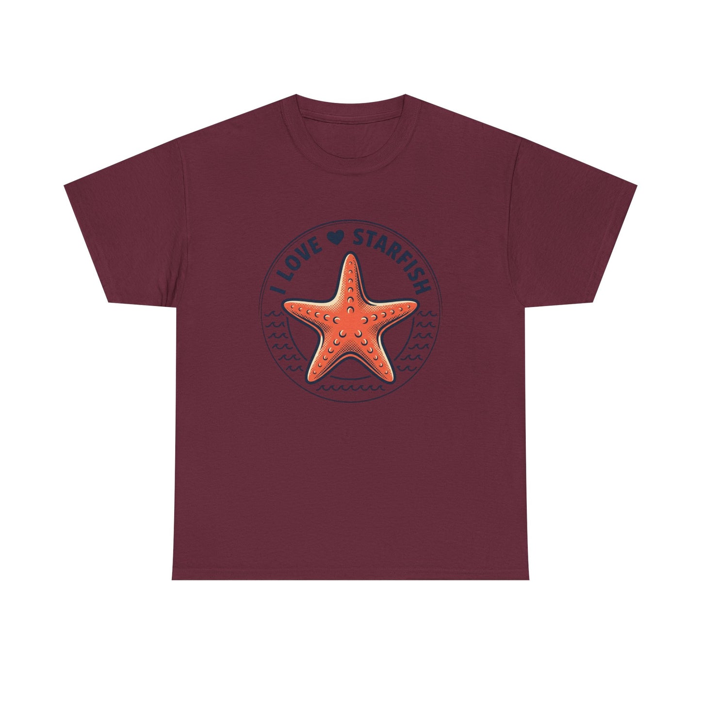 Starfish Tee — "I Love Starfish" Beach Graphic T-Shirt