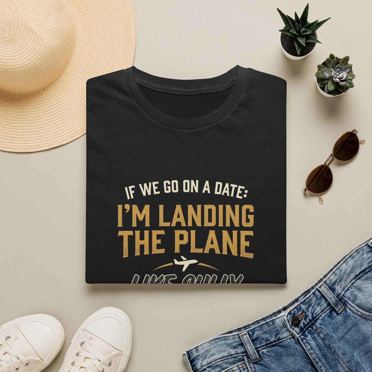 I'm Landing the Plane T-Shirt — Funny Pilot/Flight Crew Tee ("I'm Landing the Plane Like Sully")
