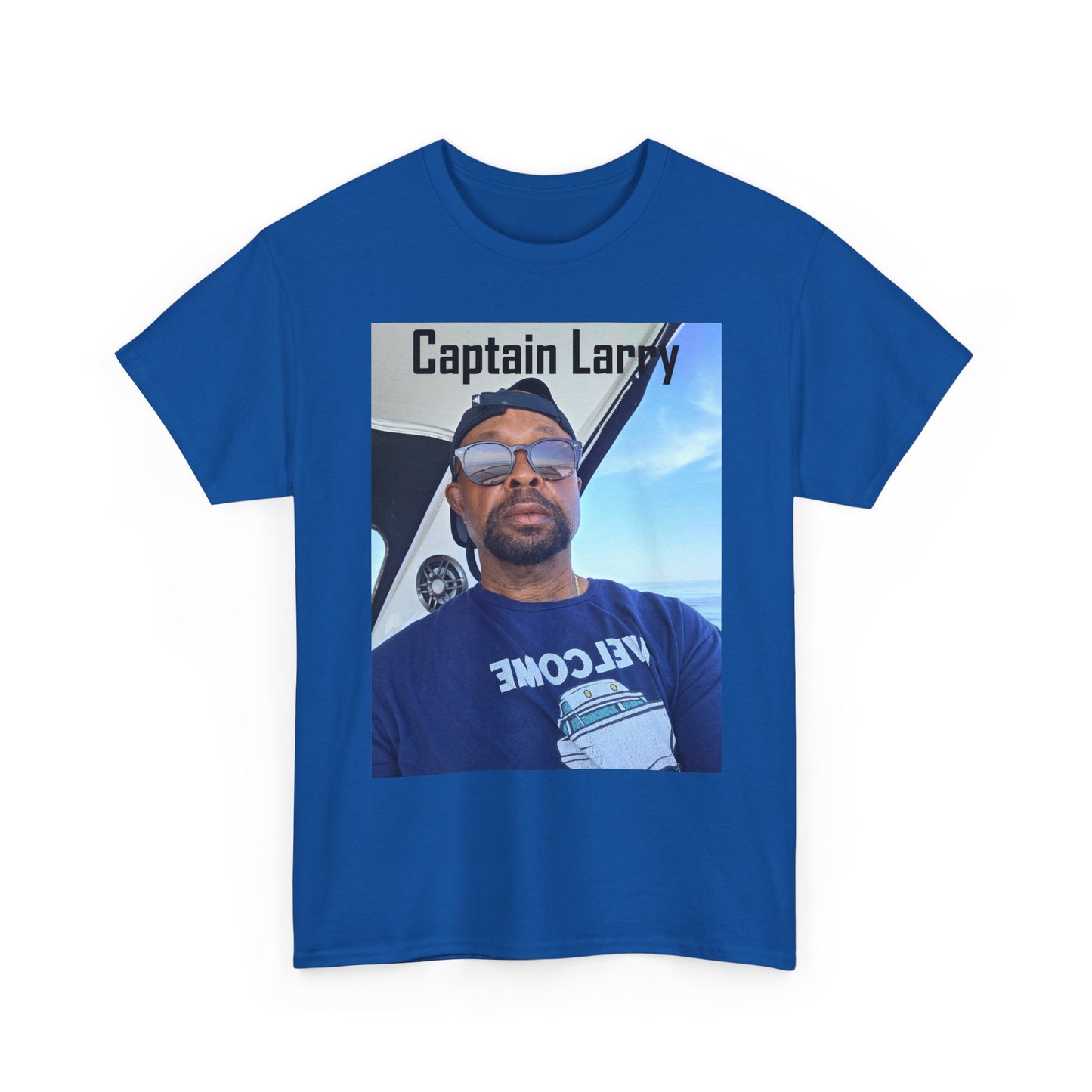 Custom Photo Print T-Shirt — Personalized Selfie Tee ("Welcome" Coffee Graphic) Printify