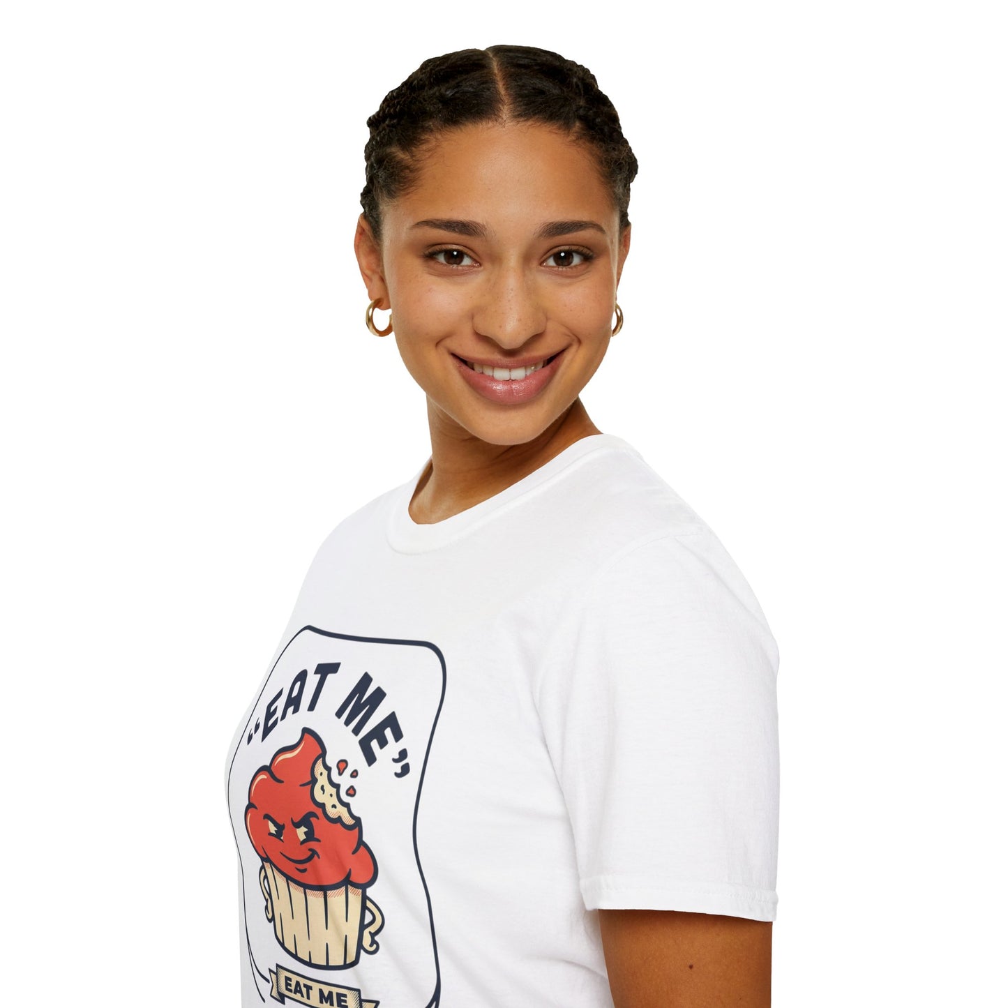 Cupcake Graphic T-Shirt — "Eat Me" Retro Dessert Tee
