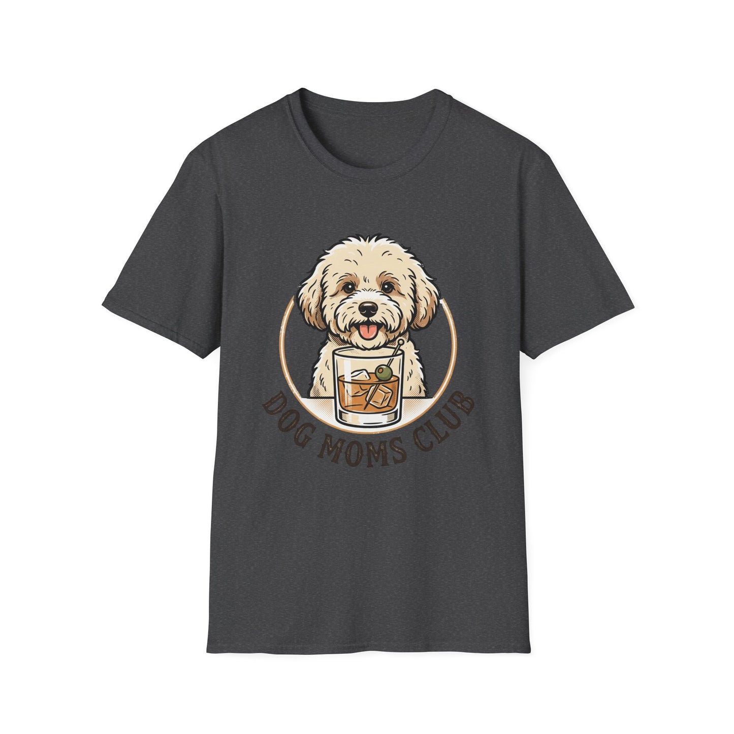 Dog Moms Club T-Shirt — Cute Doodle Dog Graphic Tee