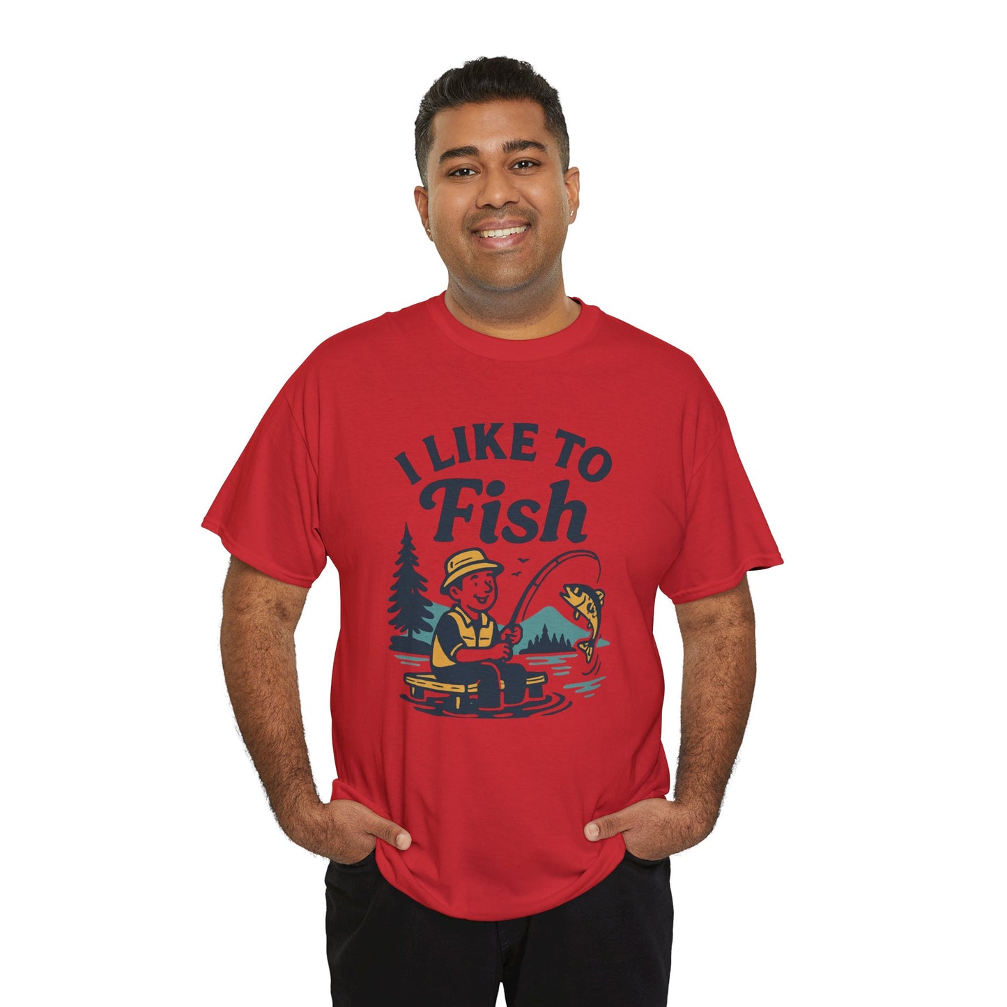 Fishing T-Shirt — "I Like to Fish" Vintage Outdoors Tee