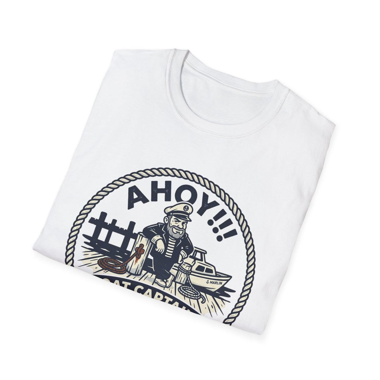 Ahoy Boat Captain T-Shirt — “Boat Captains With Short Tow Ropes” Nautical Graphic Tee