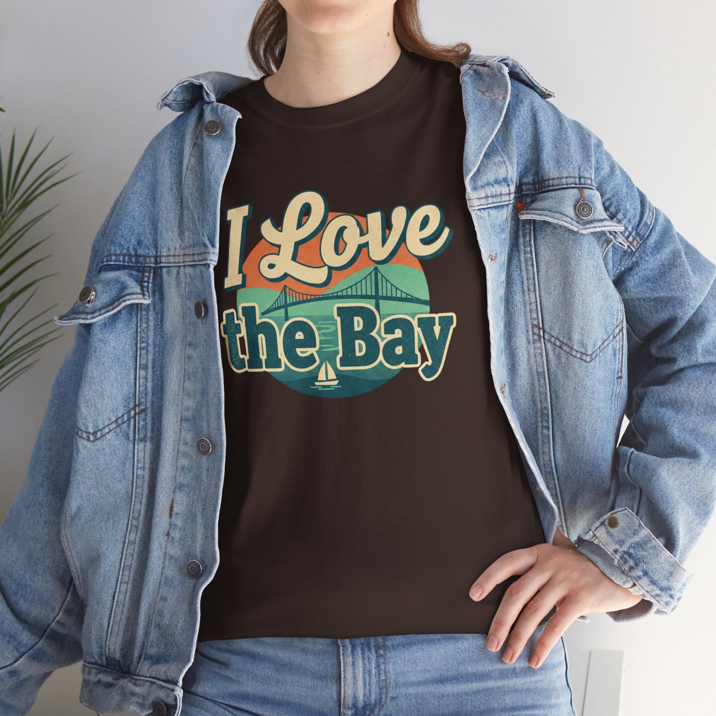 I Love the Bay T-Shirt — Retro Coastal Tee for Bay Lovers