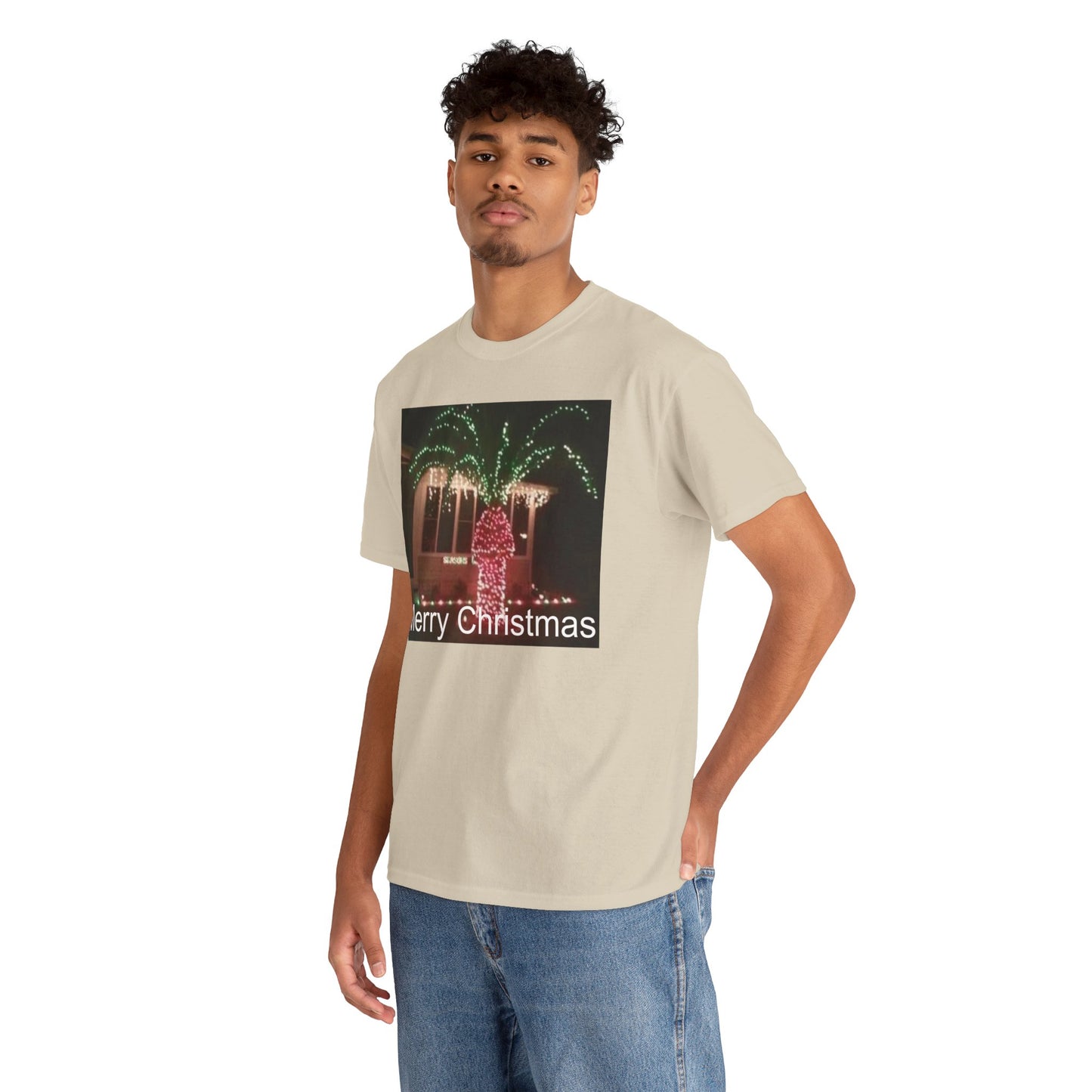 Christmas Lights Tee — 'Merry Christmas' Holiday Graphic T-Shirt Printify