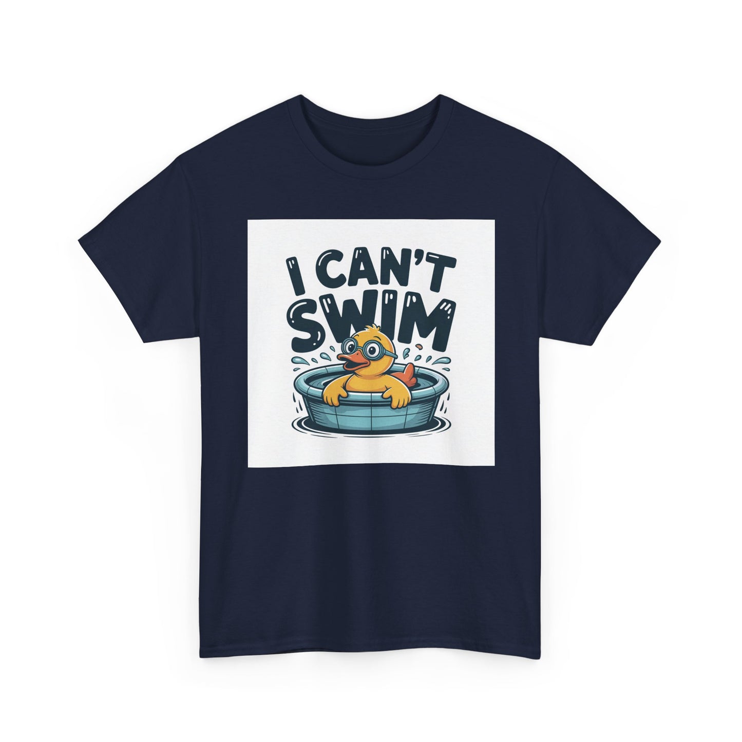 I Can't Swim Duck T-Shirt — Cute Funny Pool Float Graphic Tee
