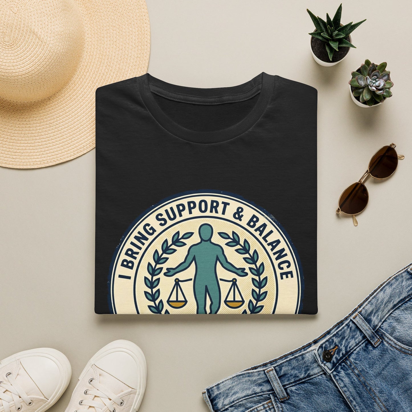I Bring Support & Balance Graphic Tee-Balance & Support T-Shirt