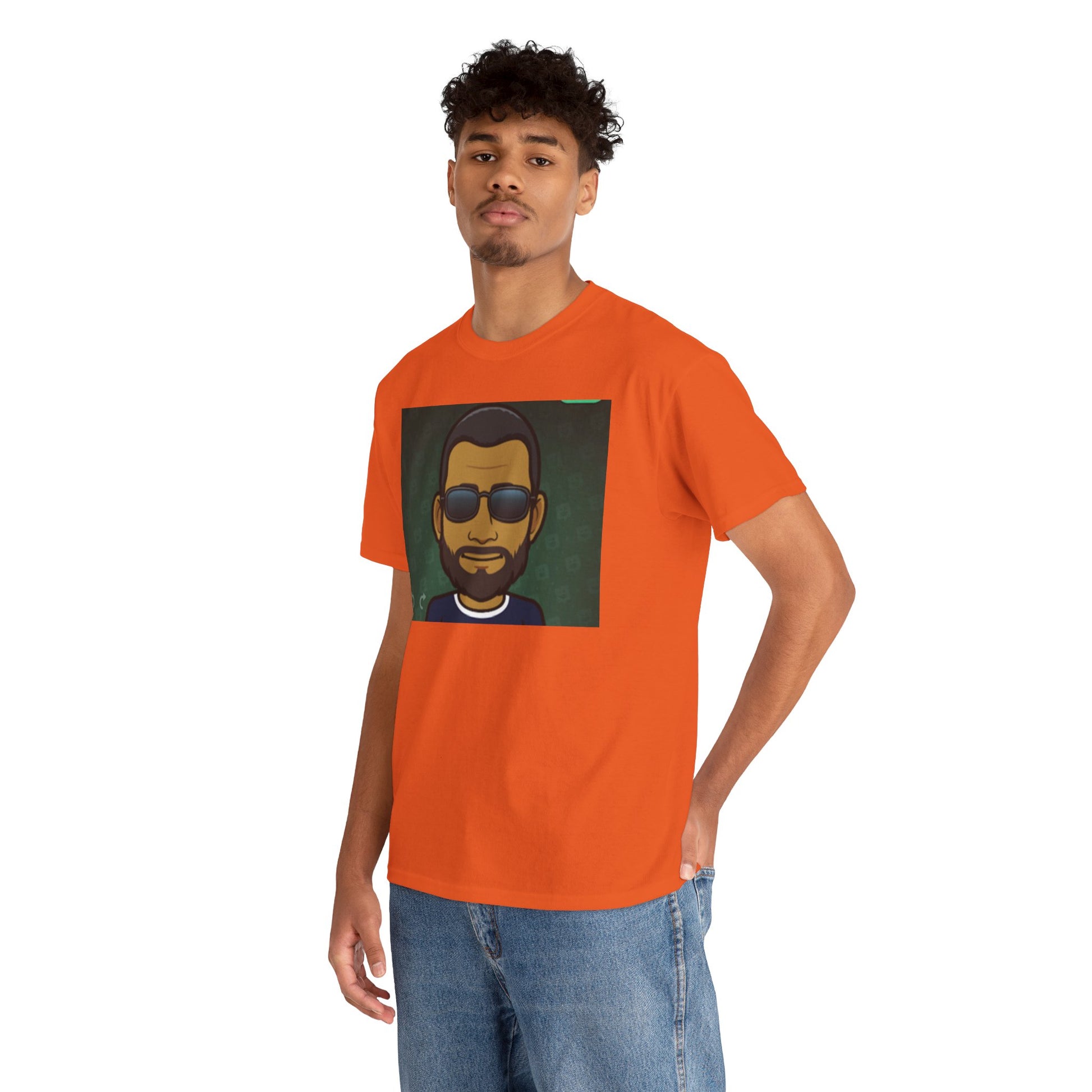 Bitmoji Portrait Tee — Cool Sunglasses Avatar Graphic T-Shirt Printify