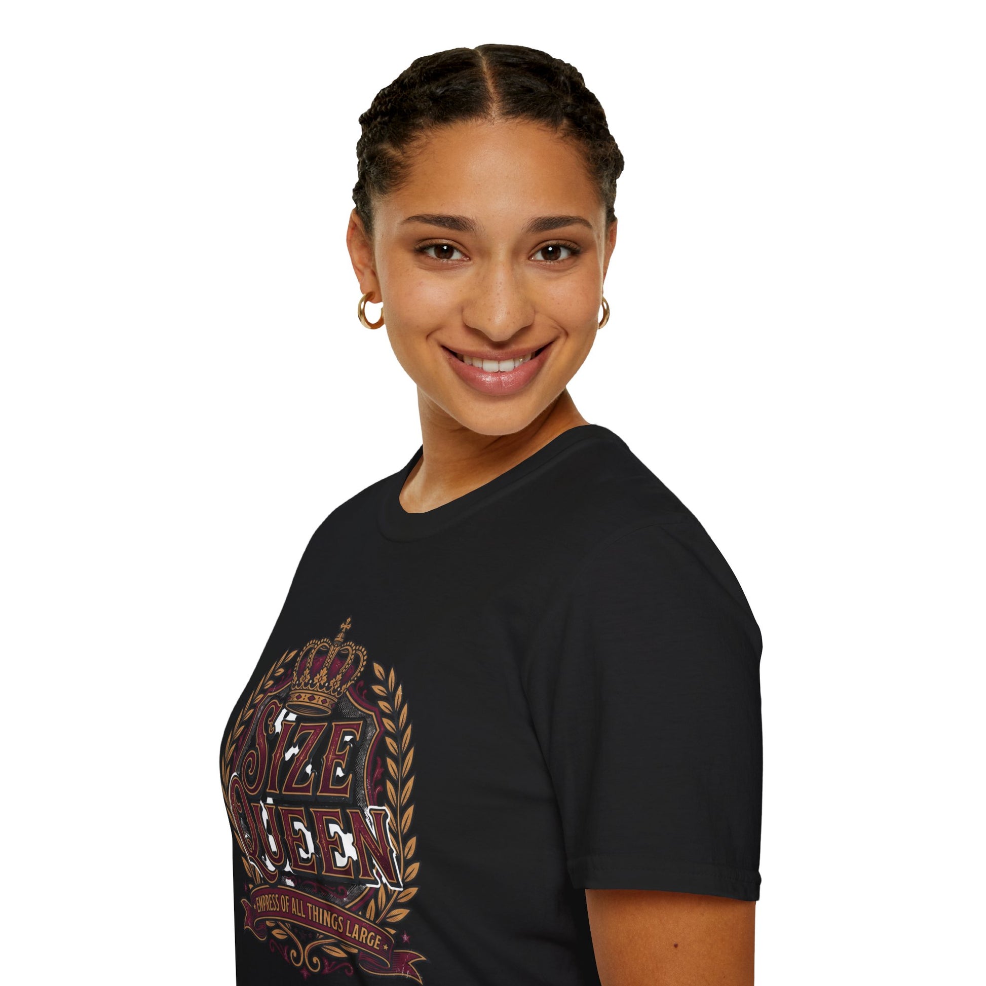 Size Queen T‑Shirt — Vintage Crown Graphic Tee Printify