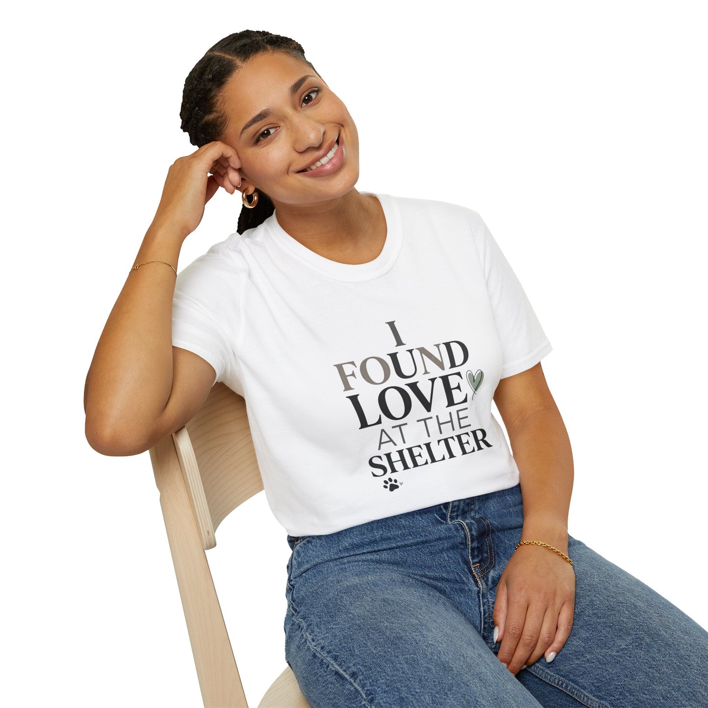 I Found Love at the Shelter T-Shirt — Rescue Pet Adoption Tee