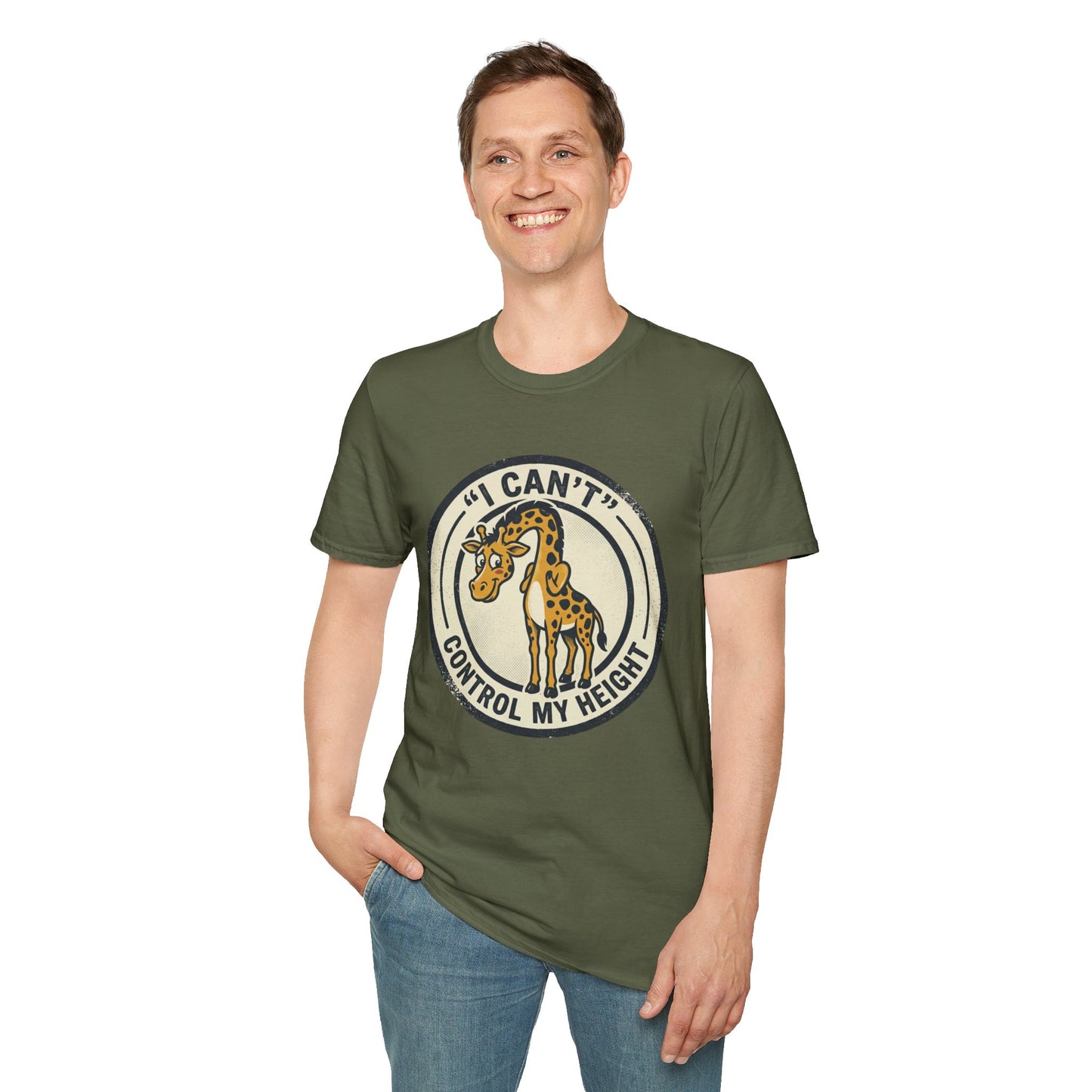 Giraffe 'I Can't Control My Height' T-Shirt