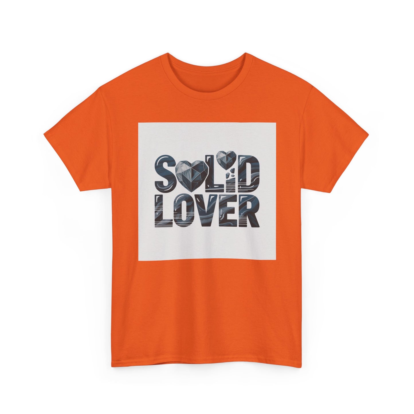 Solid Lover T‑Shirt — Bold Heart Typography Tee for Couples & Romance