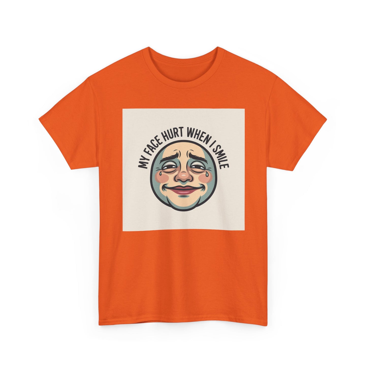 Graphic Tee — “My Face Hurt When I Smile” Vintage Sad Clown Laughing Design