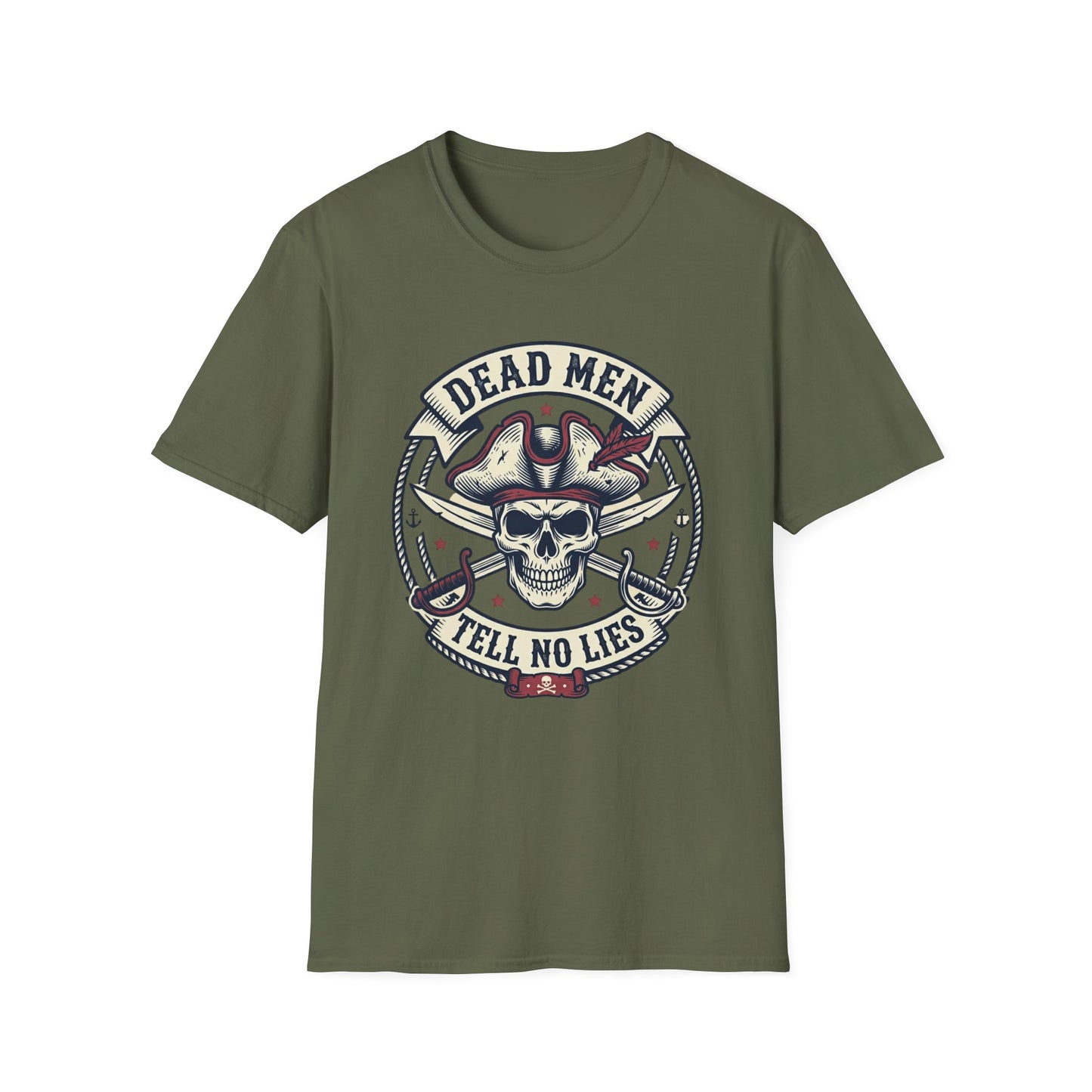 Pirate Skull Tee — "Dead Men Tell No Lies" Graphic T-Shirt