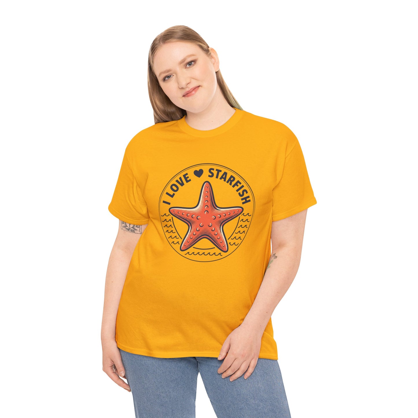 Starfish Tee — "I Love Starfish" Beach Graphic T-Shirt
