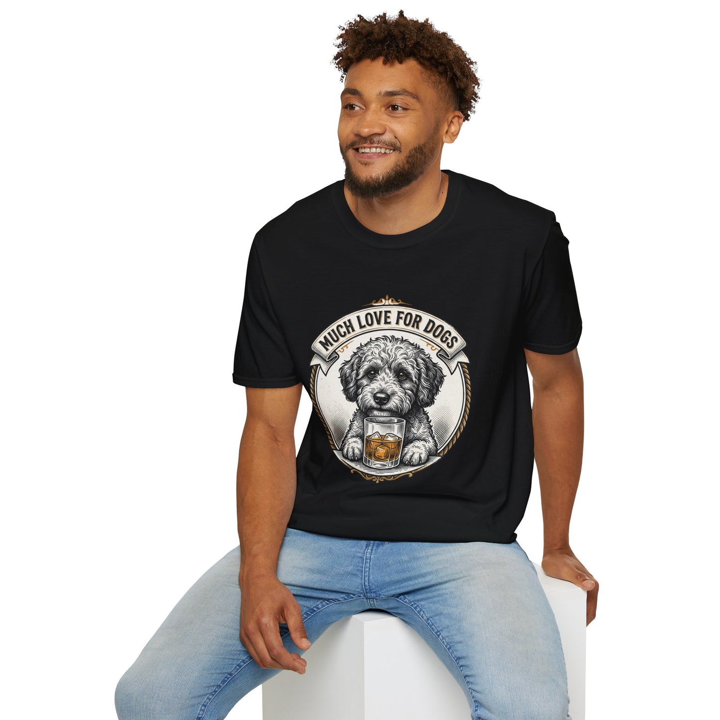 Much Love for Dogs T-Shirt — Vintage Dog Illustration Tee