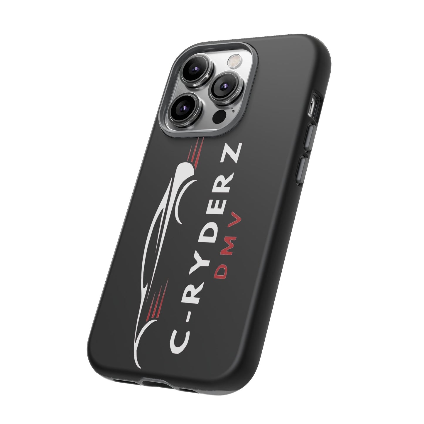 C-Ryderz DMV Black Slim Phone Case — Sporty Car Silhouette Protective Cover Printify