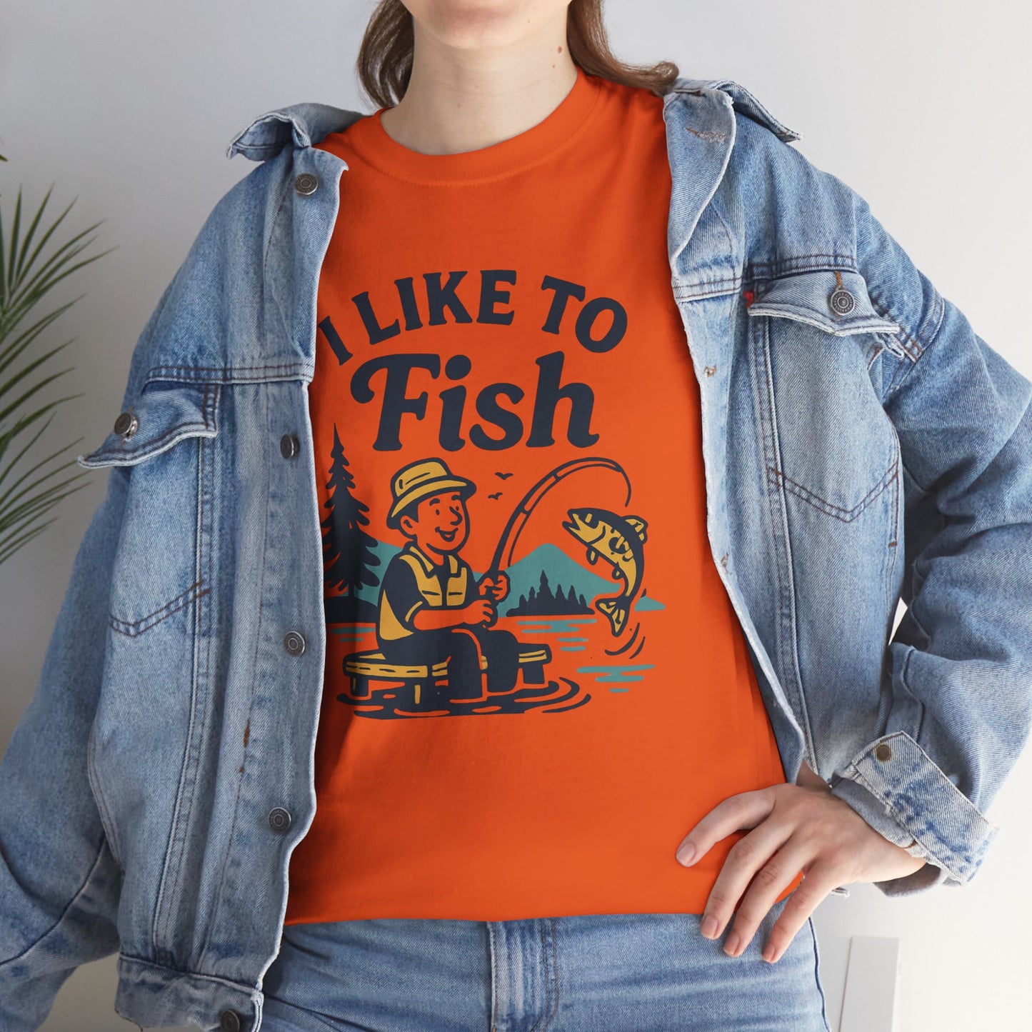 Fishing T-Shirt — "I Like to Fish" Vintage Outdoors Tee