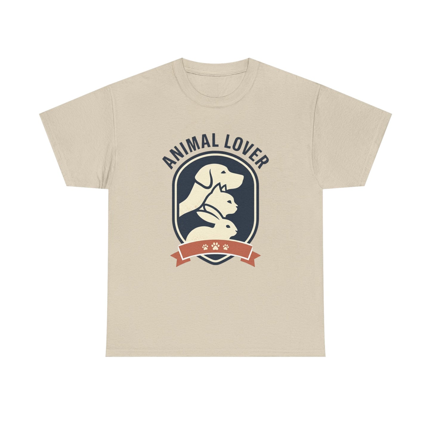 Animal Lover T-Shirt — Retro Pet Badge Tee (Dogs & Cats)