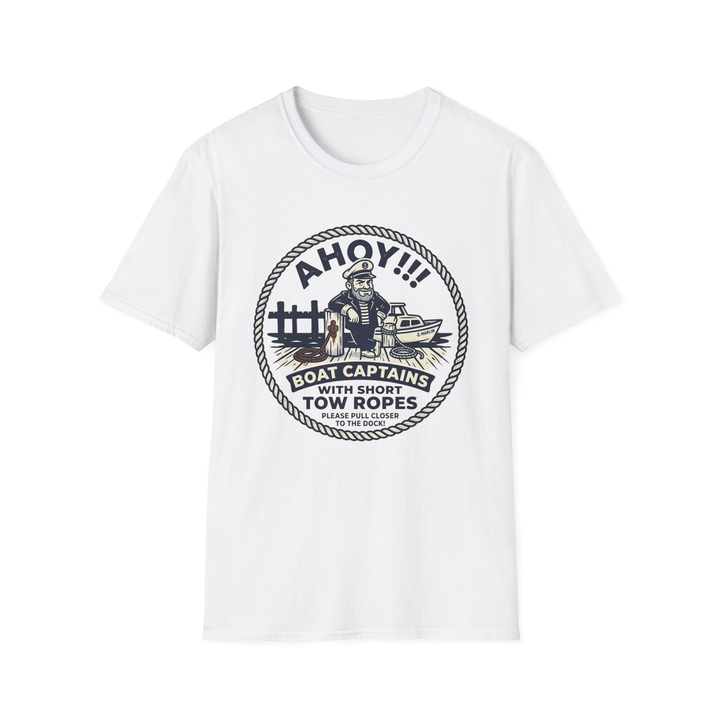 Ahoy Boat Captain T-Shirt — “Boat Captains With Short Tow Ropes” Nautical Graphic Tee