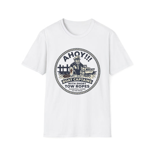 Ahoy Boat Captain T-Shirt — “Boat Captains With Short Tow Ropes” Nautical Graphic Tee