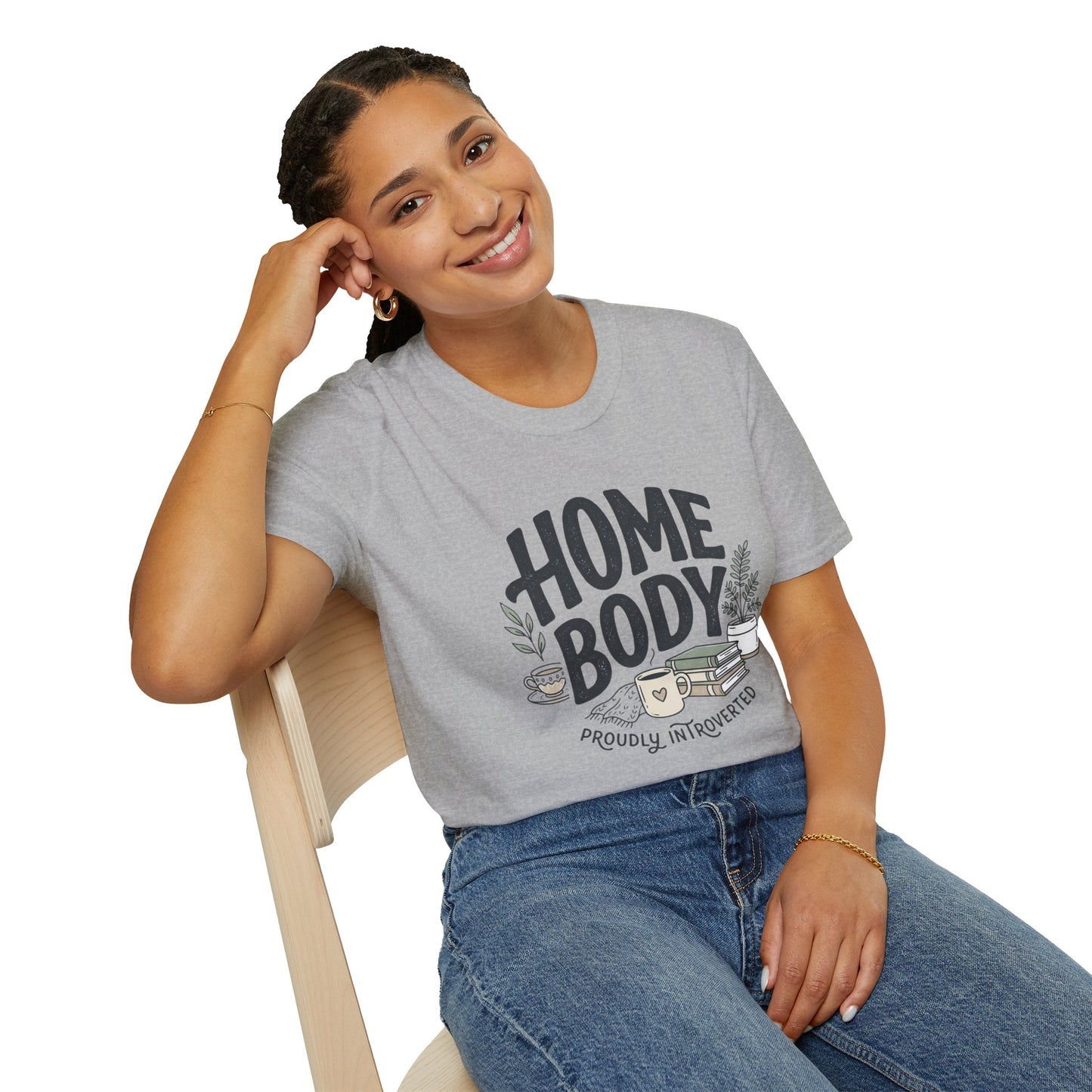 Homebody T-Shirt — 'Homebody Proudly Introverted' Cozy Graphic Tee