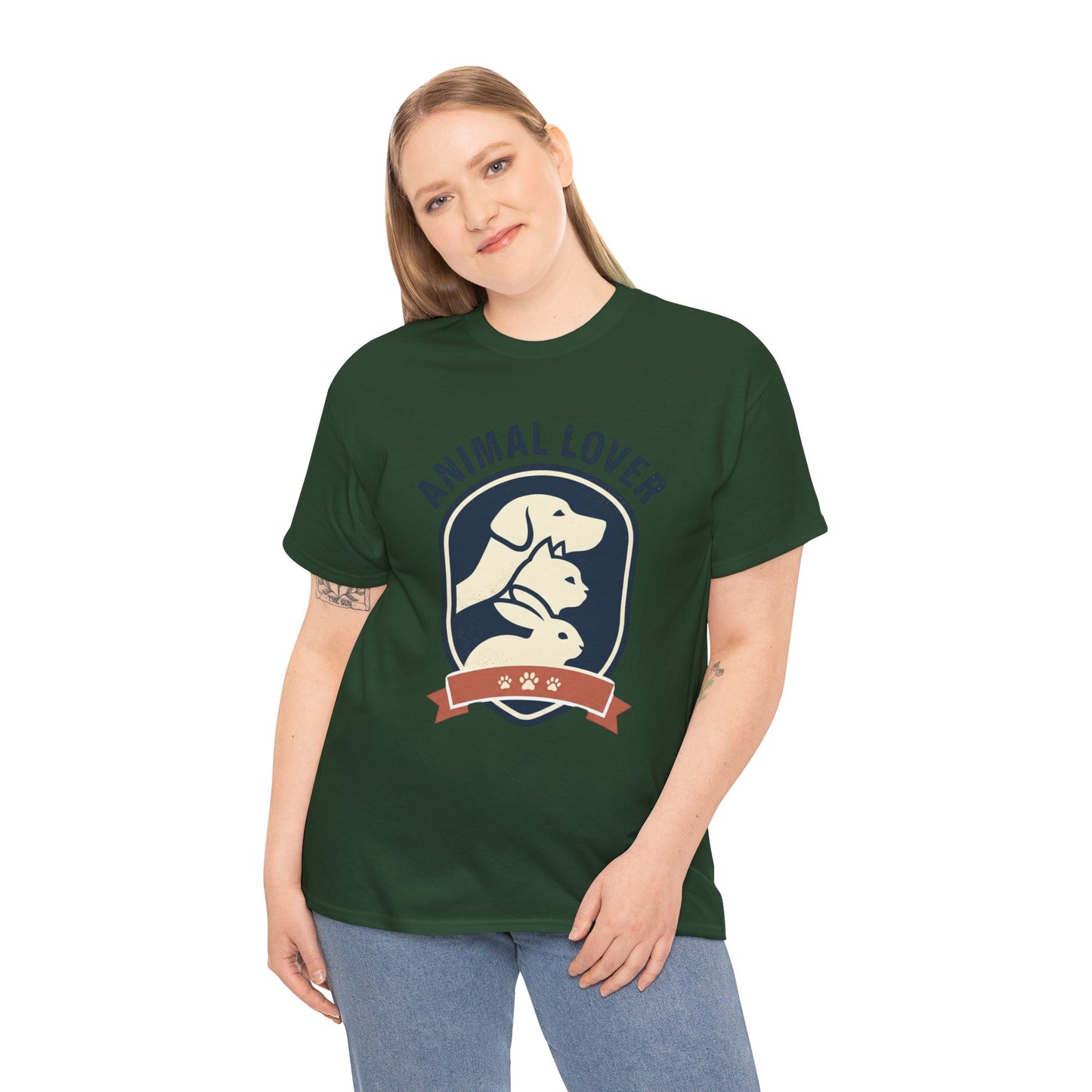 Animal Lover T-Shirt — Retro Pet Badge Tee (Dogs & Cats)