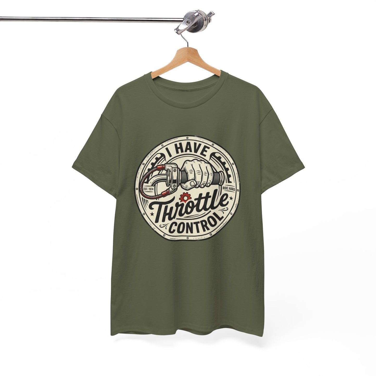 Throttle Control T-Shirt — "I Have Throttle Control" Vintage Motorcycle Tee