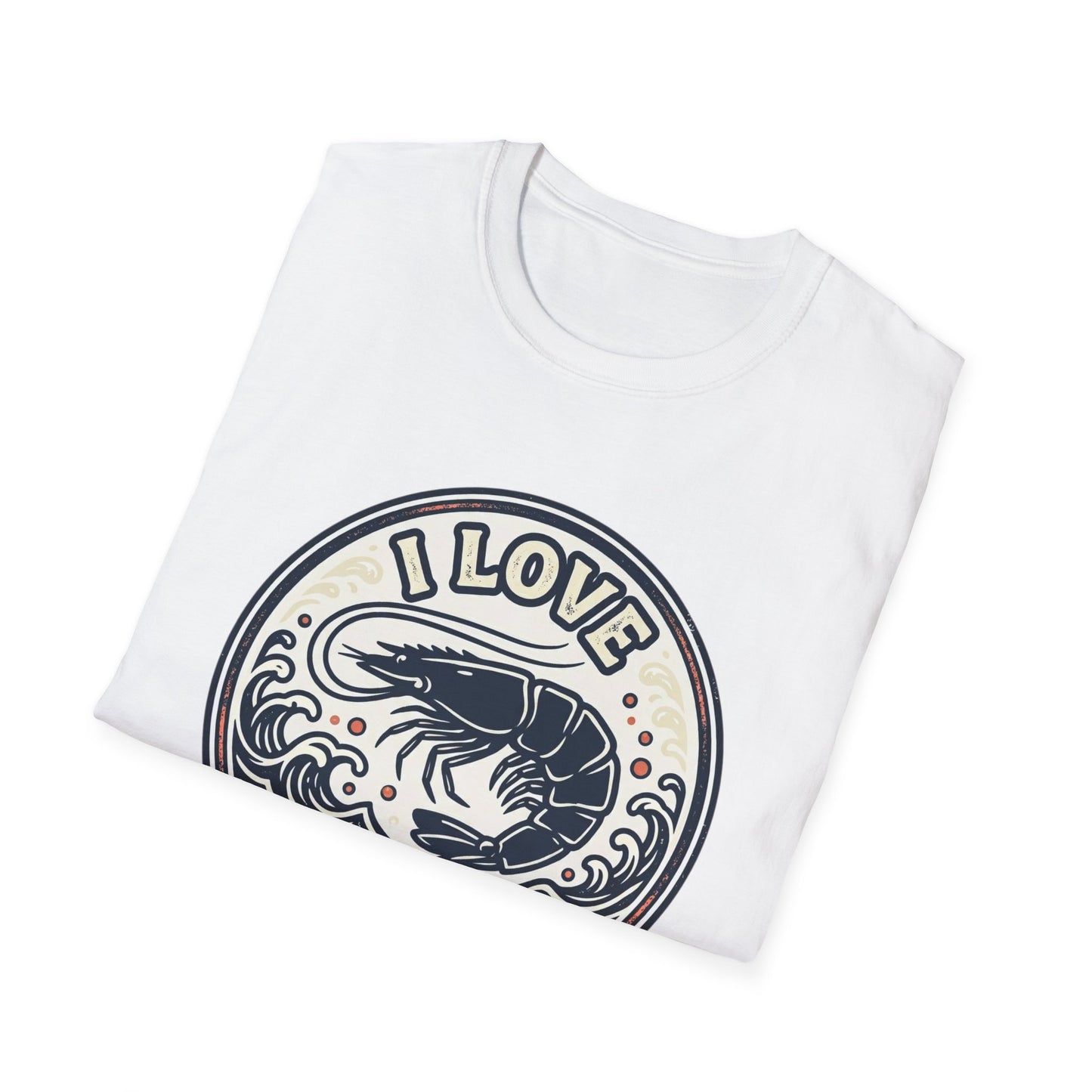 I Love Shrimp T-Shirt — Retro Seafood Crew Tee