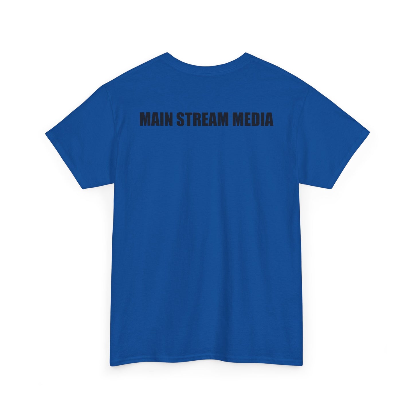 Main Stream Media Tee — Minimalist Satire Graphic T-Shirt