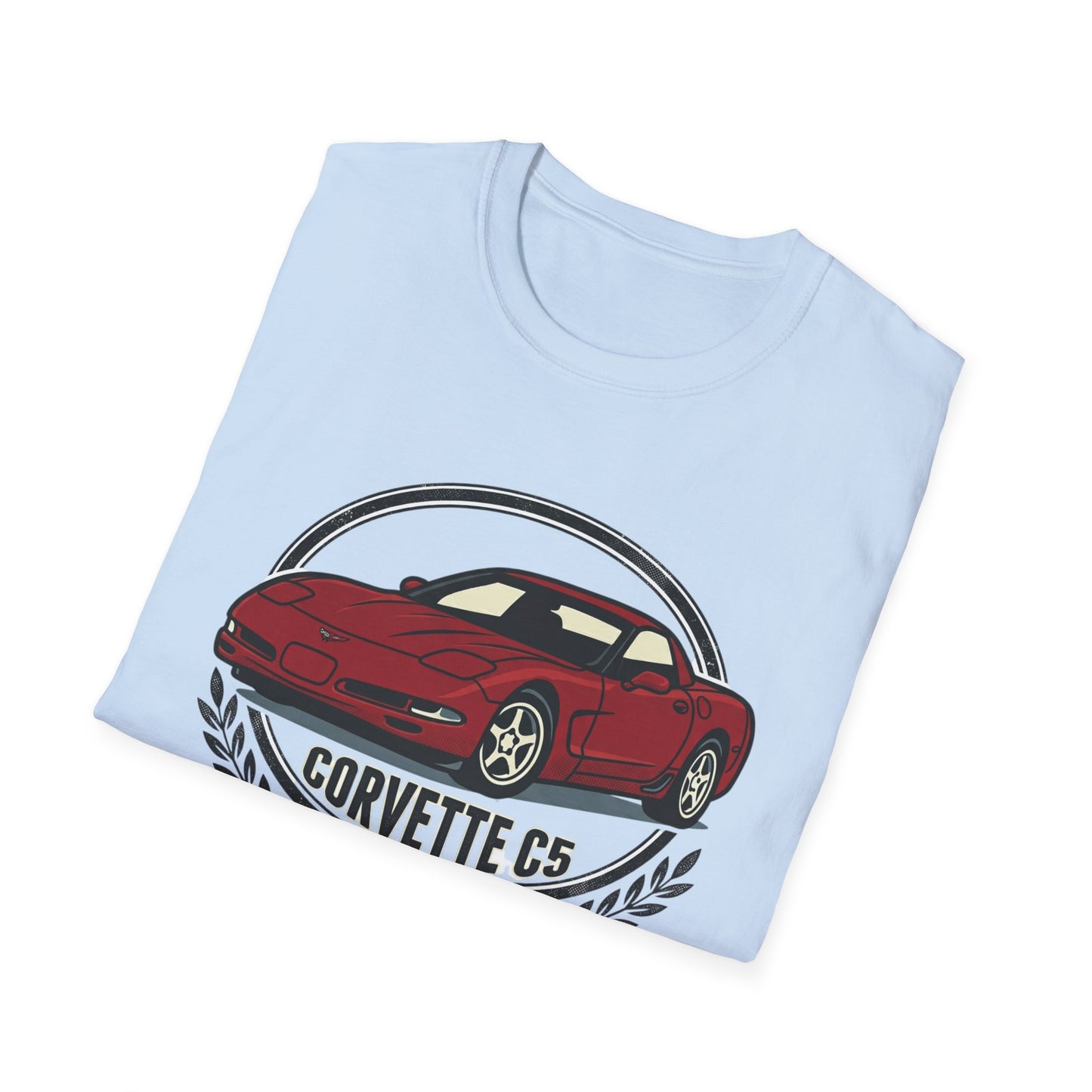 Corvette C5 T-Shirt – Classic Red Sports Car Crewneck for Car Enthusiasts