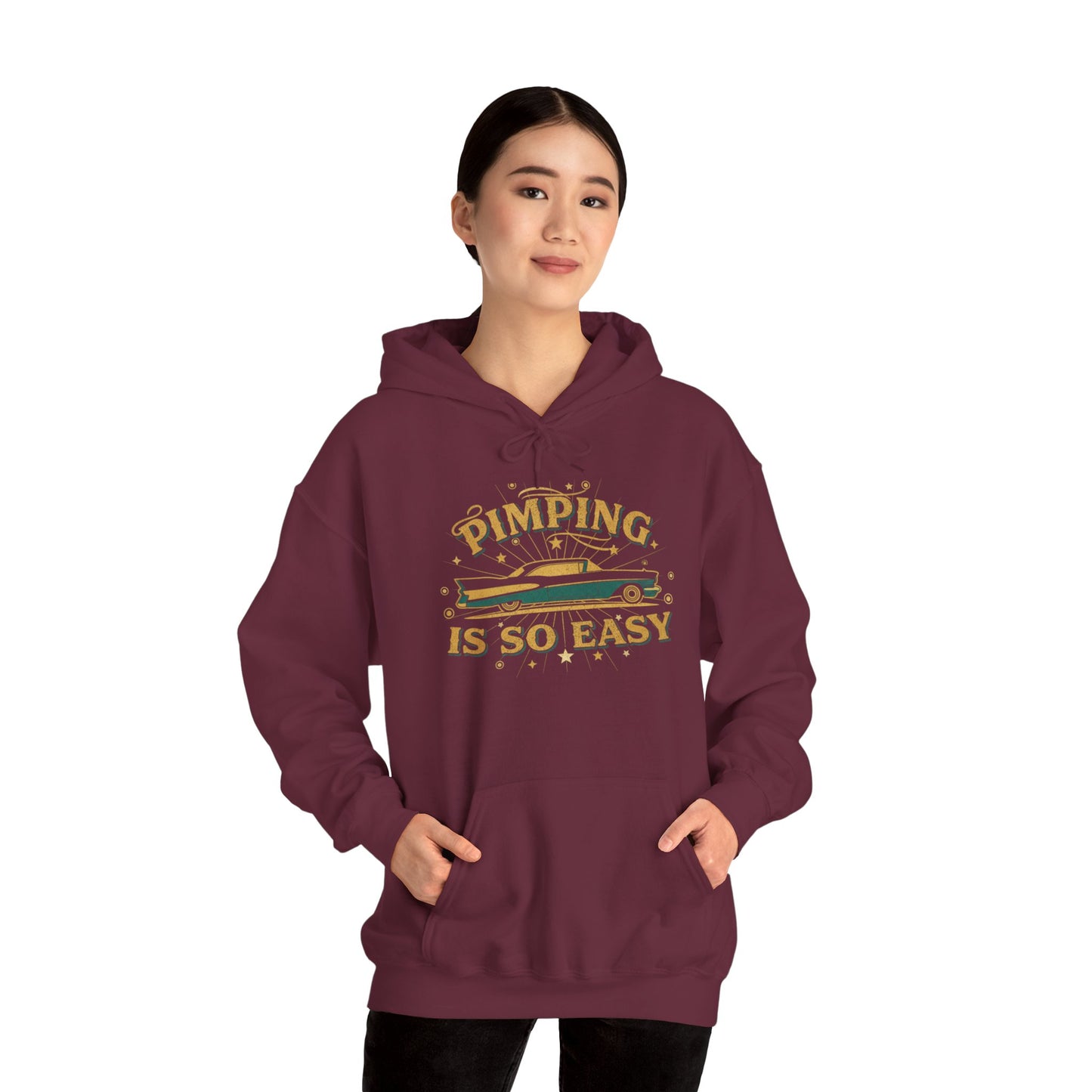 Hoodie — "Pimping Is So Easy" Vintage Lowrider Graphic Hoodie