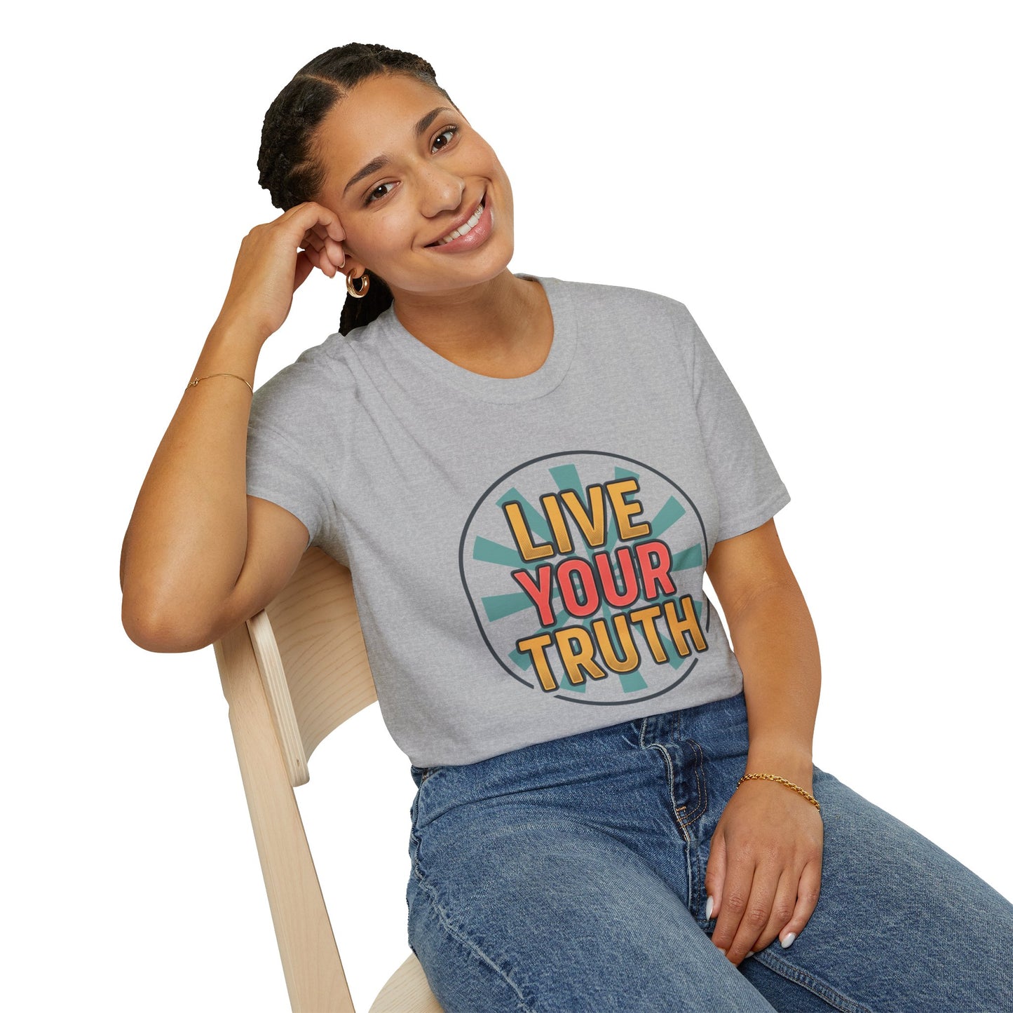 Live Your Truth T-Shirt — Retro Inspirational Graphic Tee