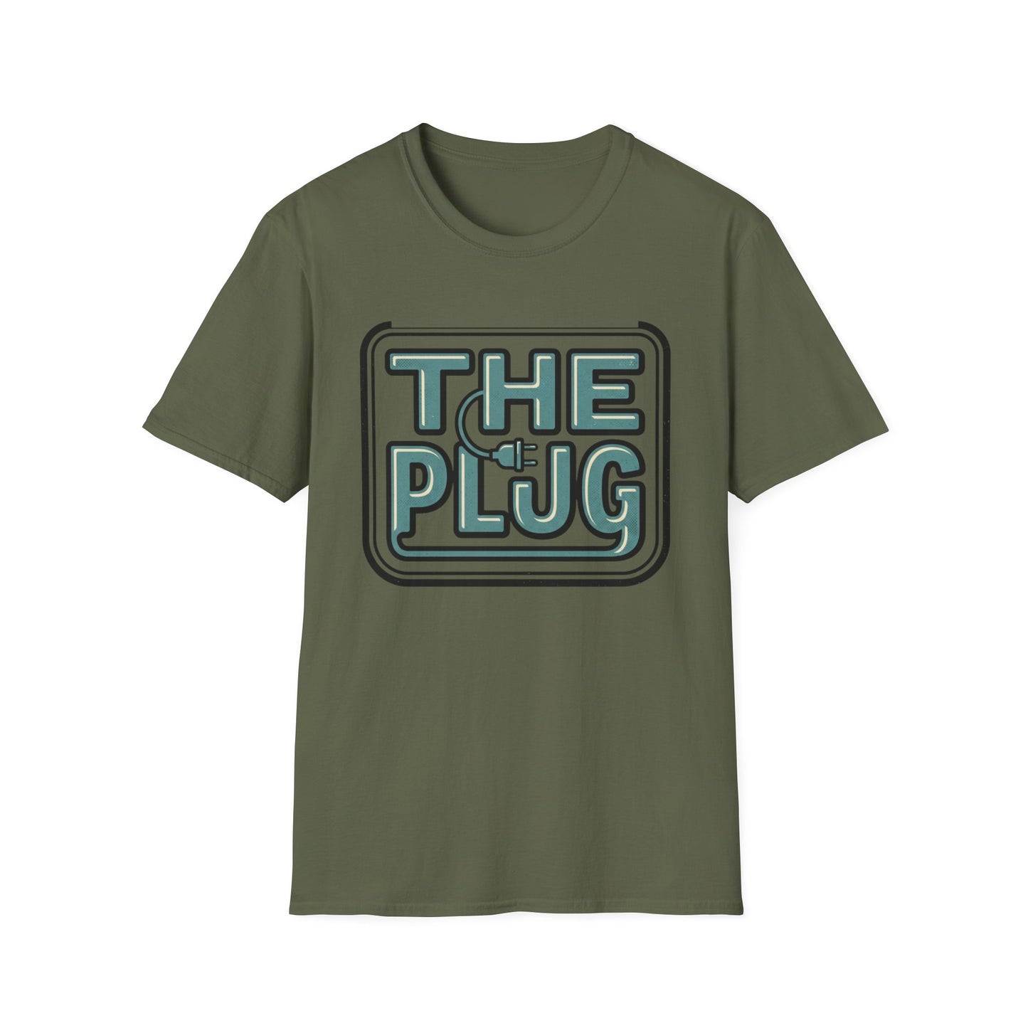 The Plug Graphic T-Shirt — Retro Power Cord Logo Tee