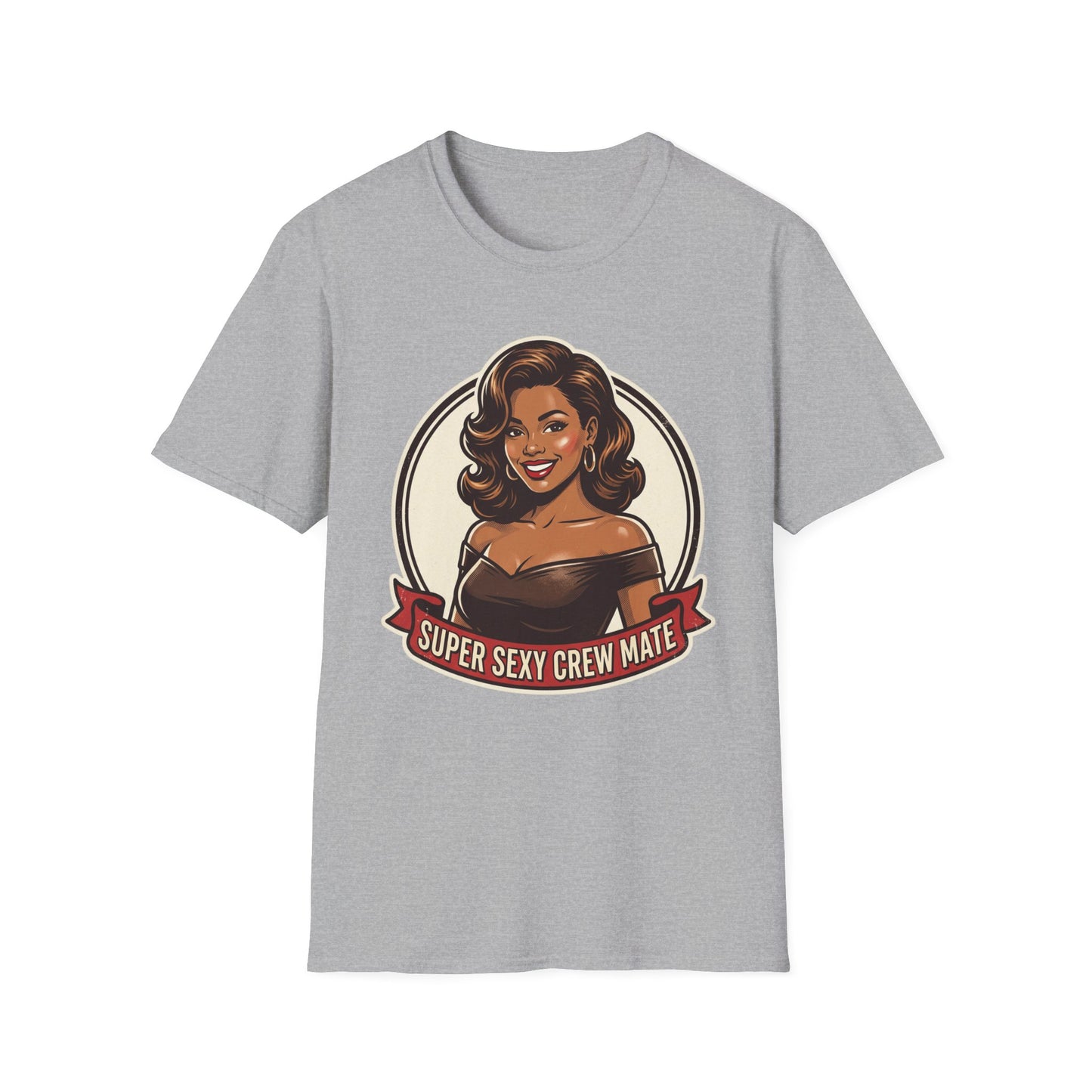 "Super Sexy Crew Mate" Retro Pin-Up Graphic Tee Printify