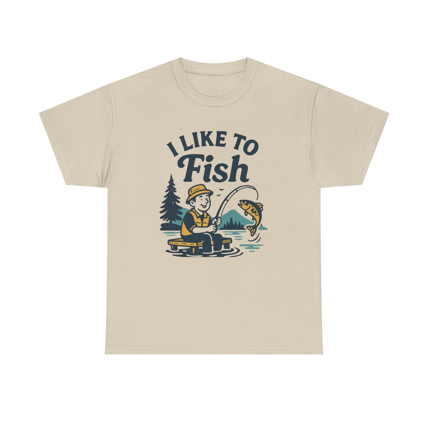 Fishing T-Shirt — "I Like to Fish" Vintage Outdoors Tee