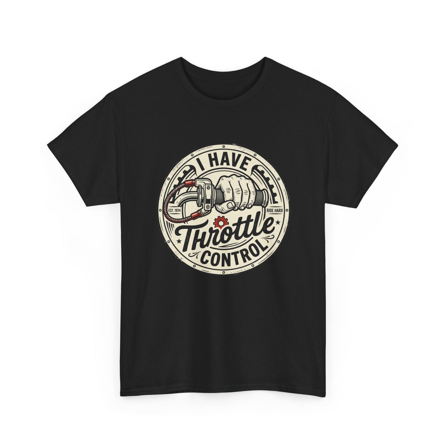 Throttle Control T-Shirt — "I Have Throttle Control" Vintage Motorcycle Tee