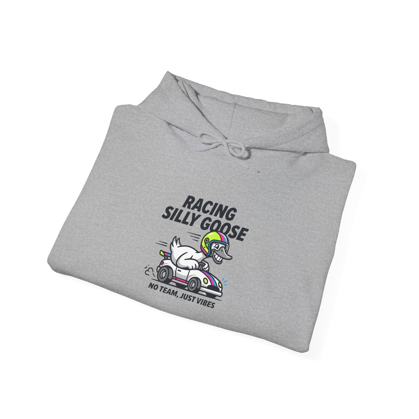 Racing Silly Goose Hoodie | motorsport parody, checkered pit crew humor