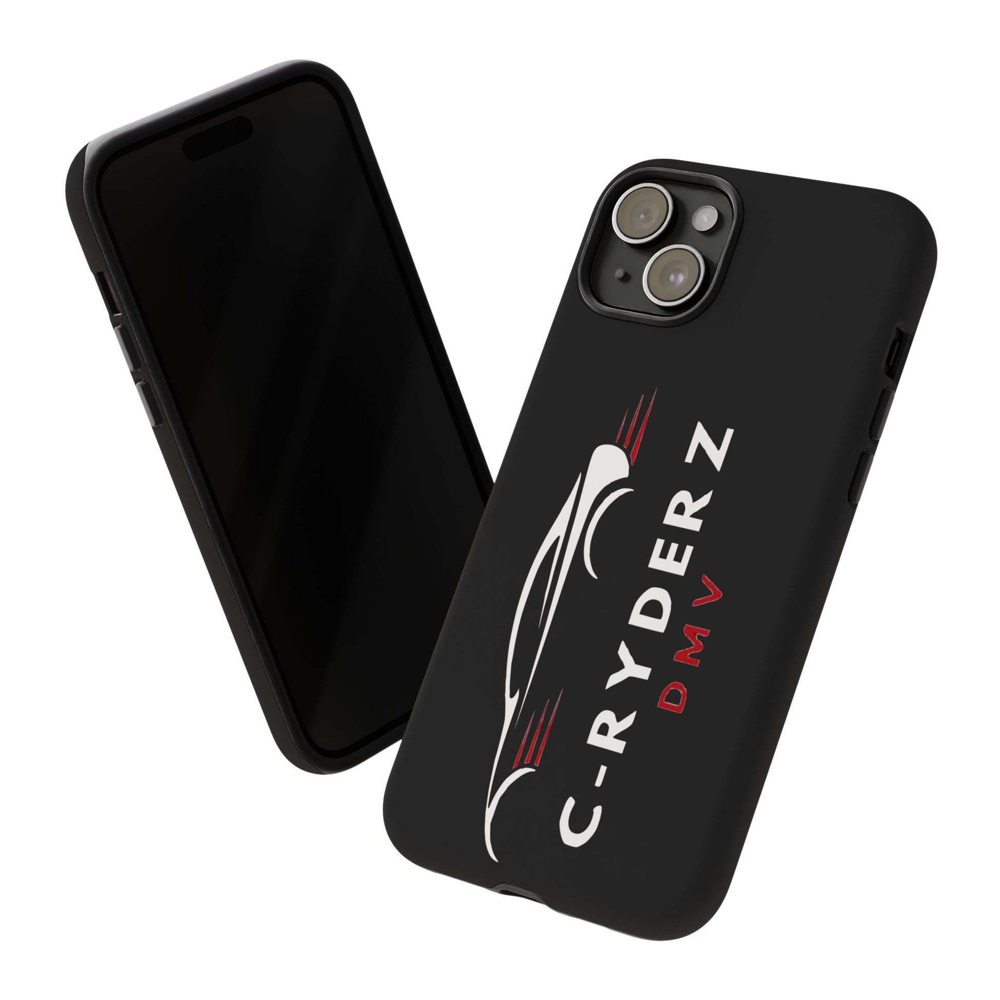 C-Ryderz DMV Black Slim Phone Case — Sporty Car Silhouette Protective Cover Printify