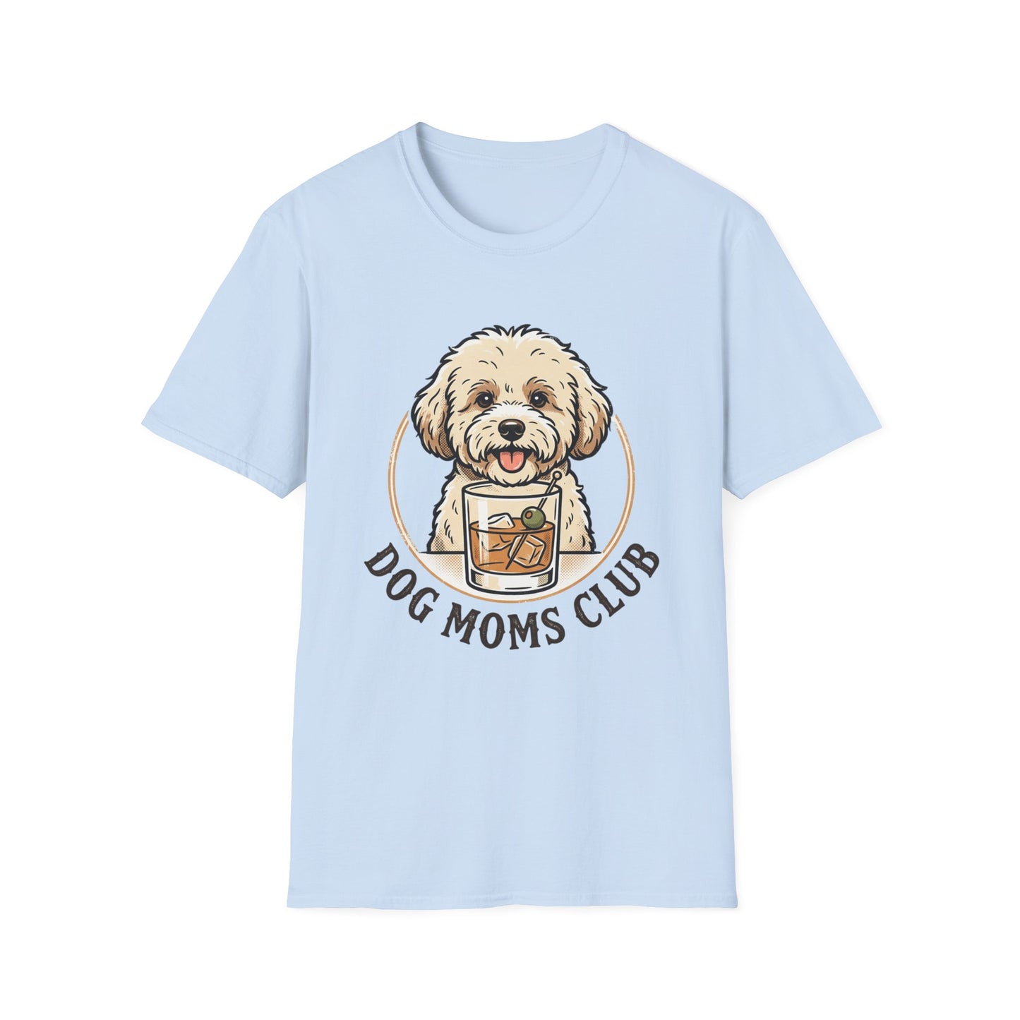 Dog Moms Club T-Shirt — Cute Doodle Dog Graphic Tee