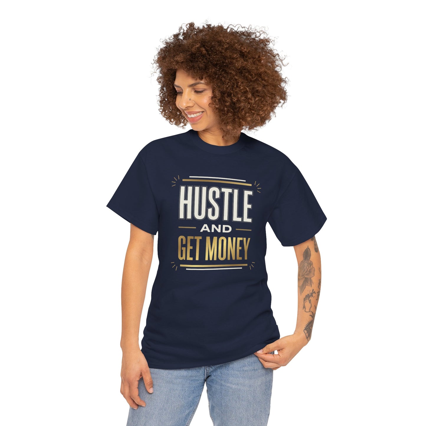 Hustle and Get Money Tee - Motivational Streetwear Graphic T-Shirt