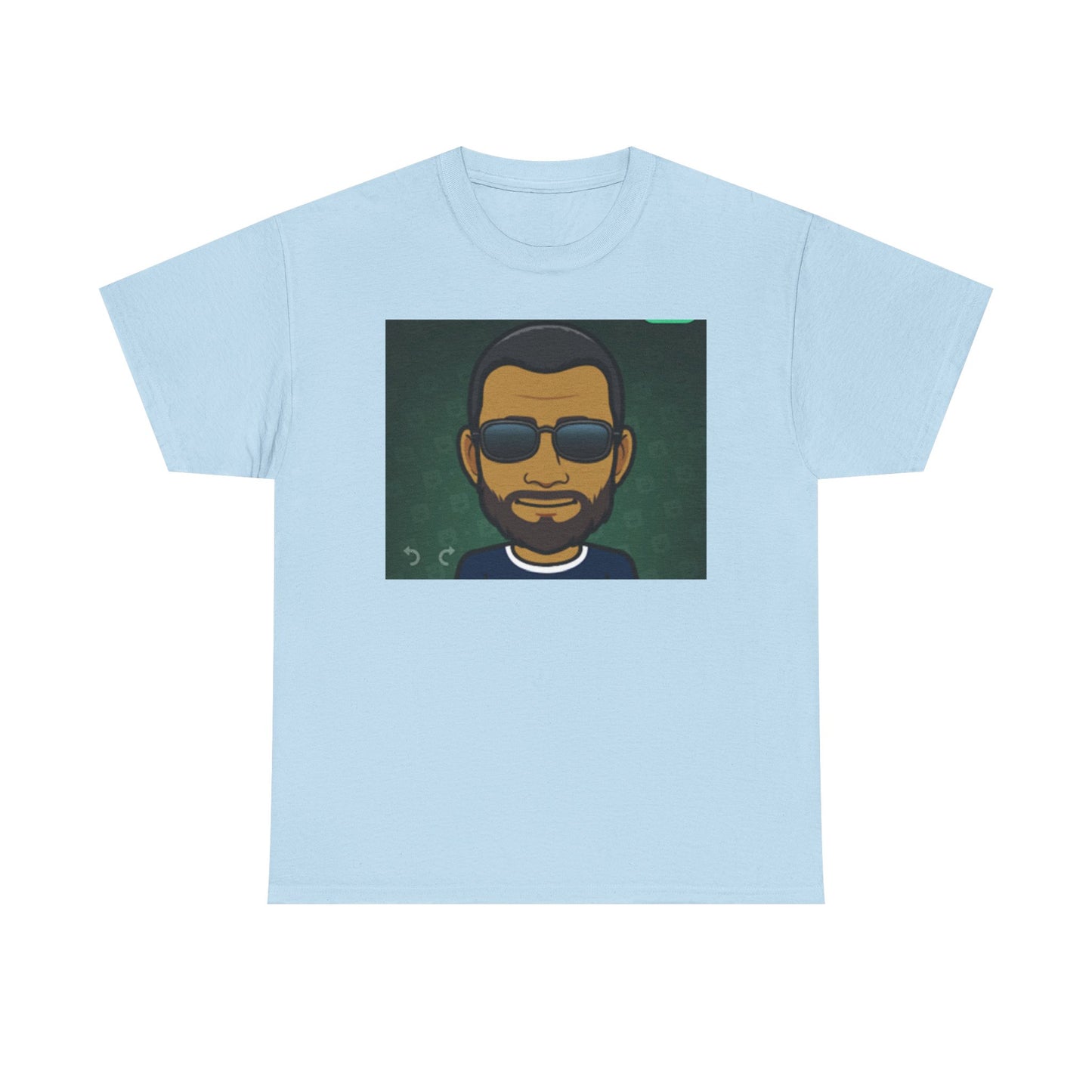 Bitmoji Portrait Tee — Cool Sunglasses Avatar Graphic T-Shirt Printify