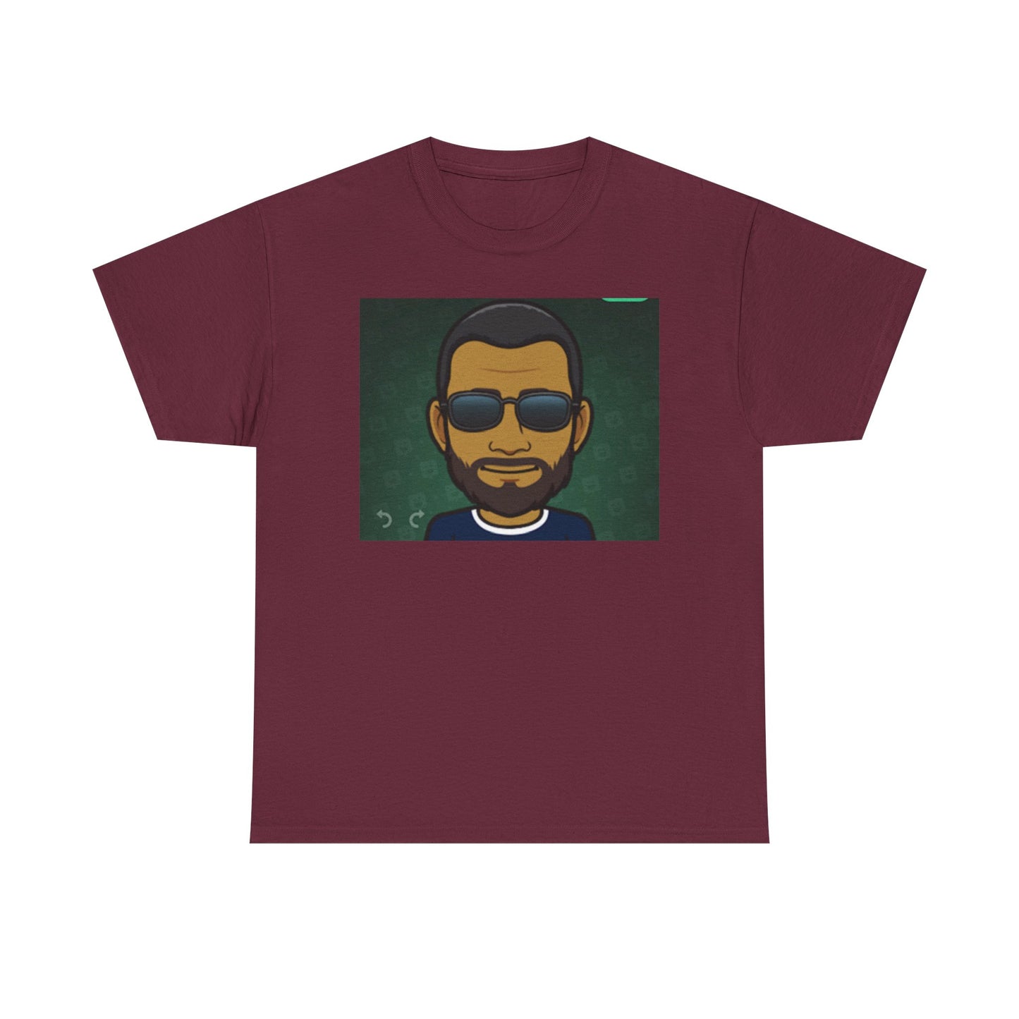 Bitmoji Portrait Tee — Cool Sunglasses Avatar Graphic T-Shirt Printify