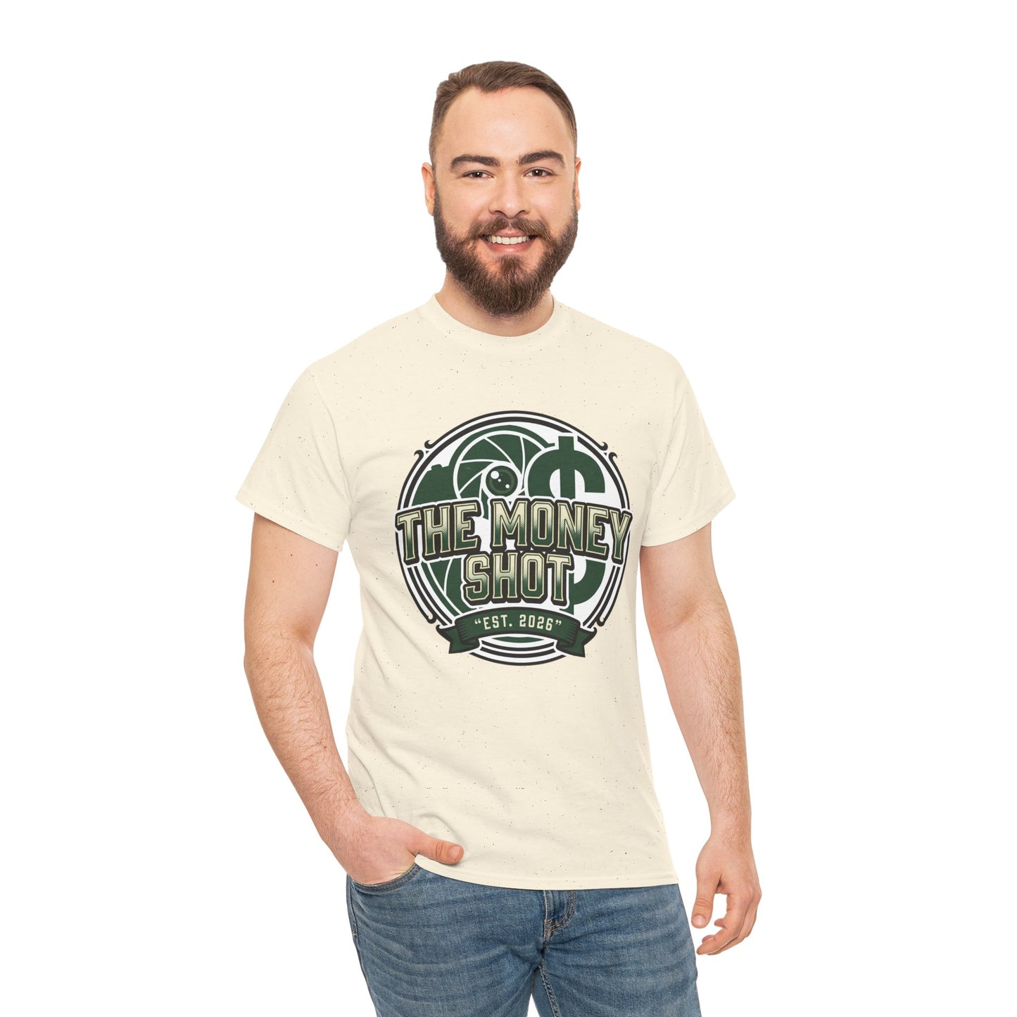 The Money Shot Graphic Tee — Retro Dollar Logo T-Shirt