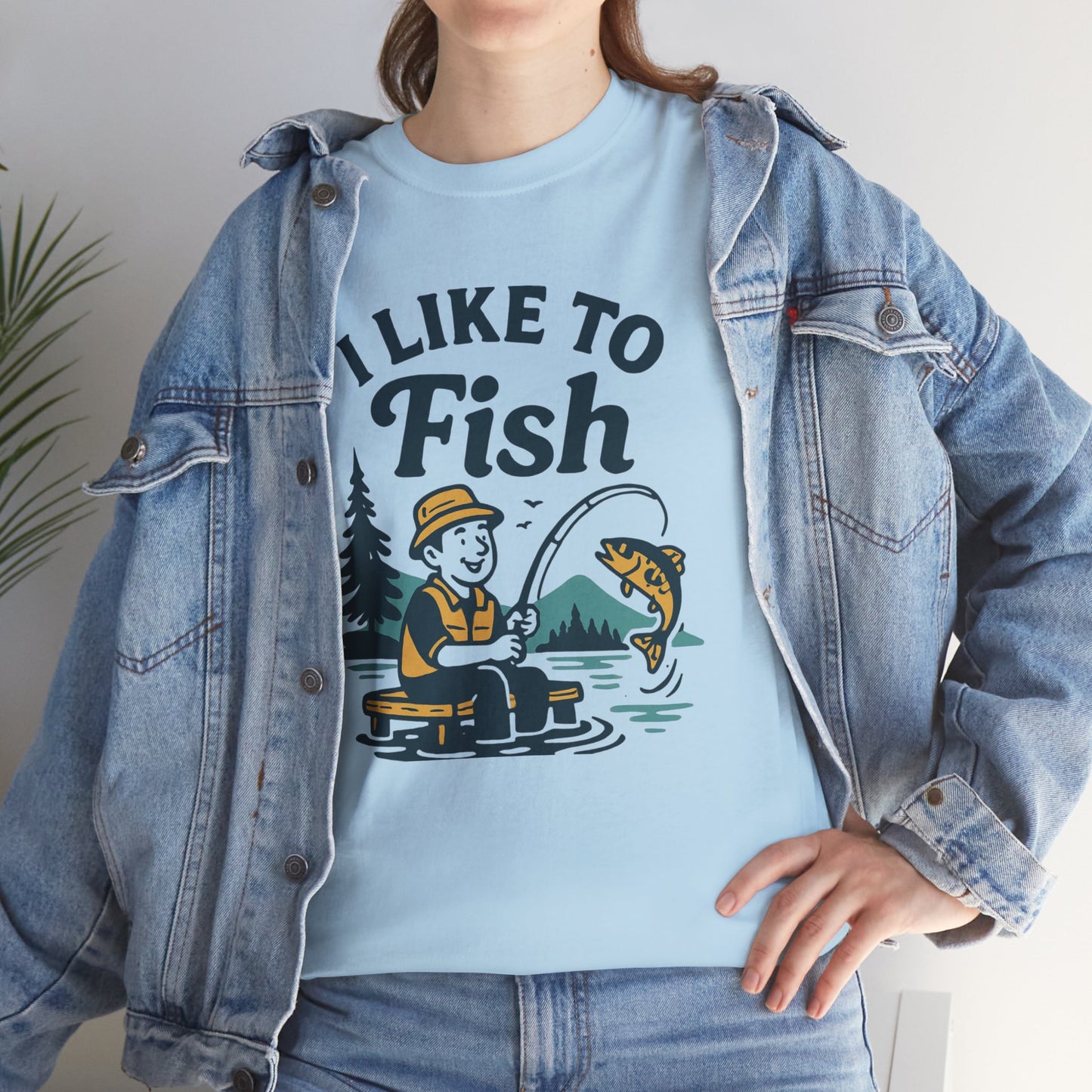 Fishing T-Shirt — "I Like to Fish" Vintage Outdoors Tee