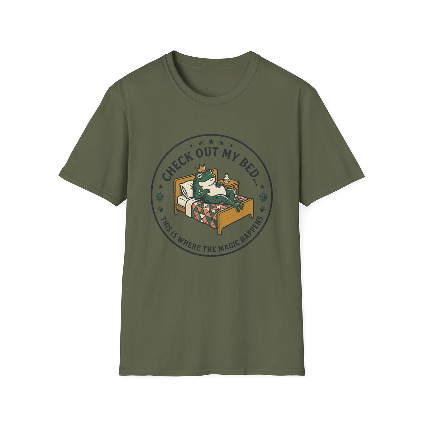 "Check Out My Bed" Cat Illustration Tee (There’s Where the Magic Happens)